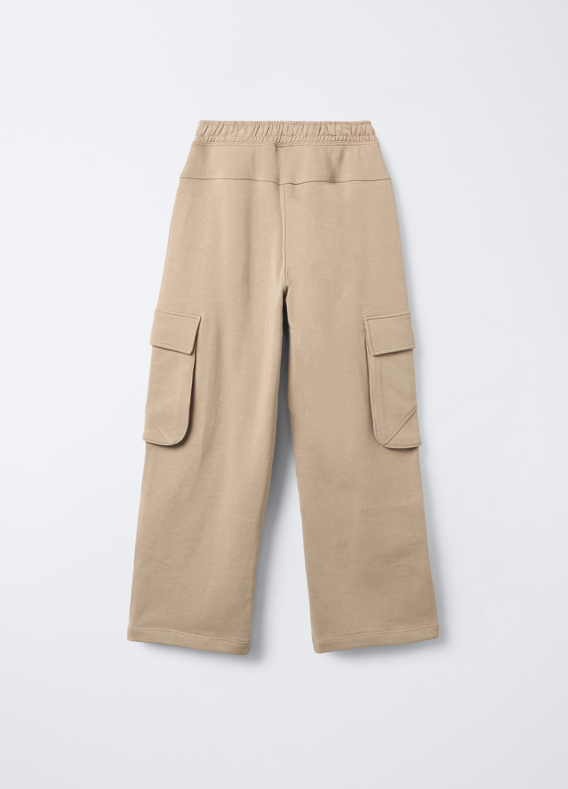 Pantaloni cargo in puro cotone garzato Fit Regular ragazzo_1