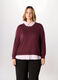 Pullover girocollo con inserto donna curvy_0