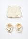 Set berretto + scarpine in costina di puro cotone neonato_0