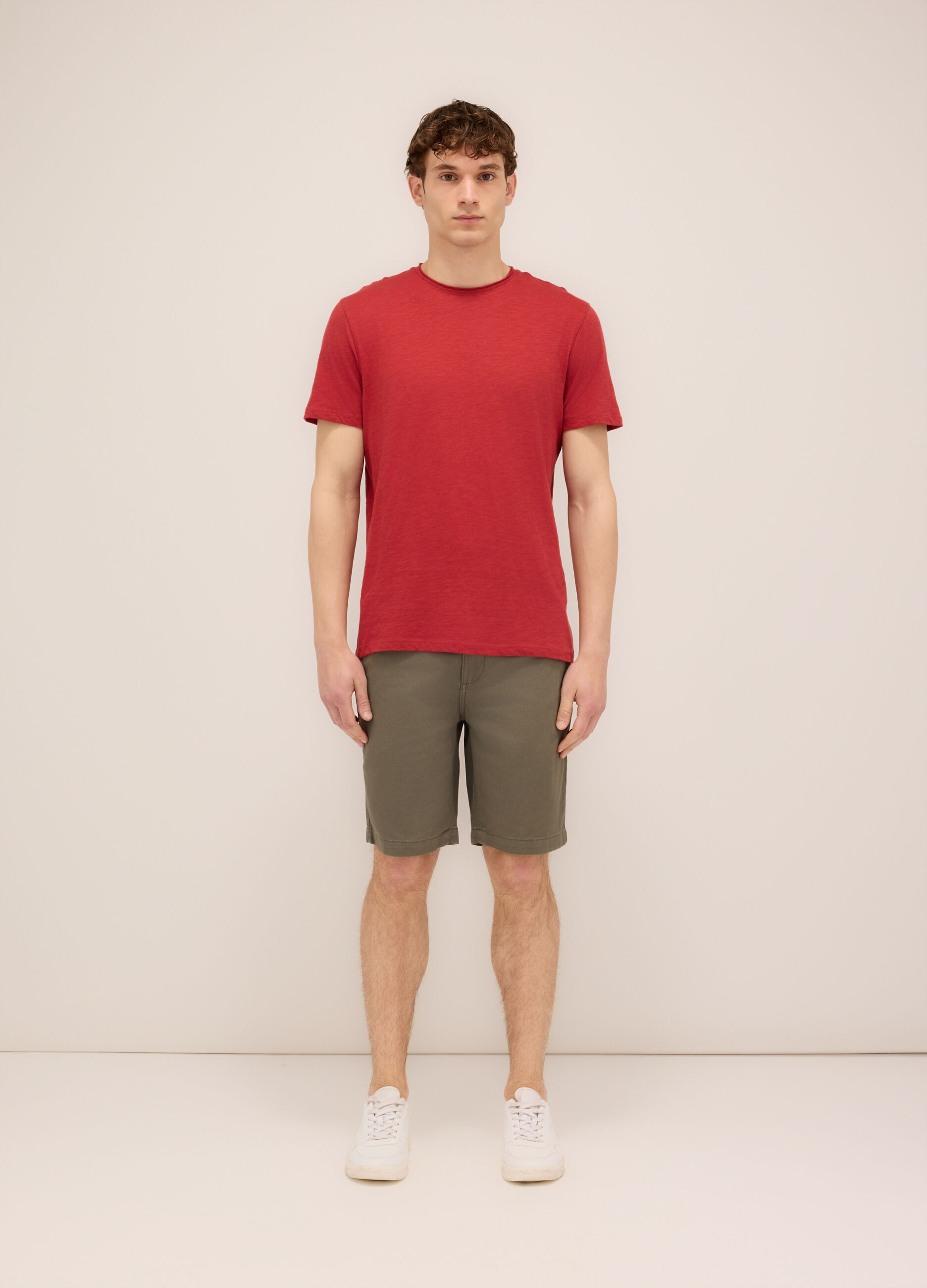 Bermuda in twill di cotone uomo_0