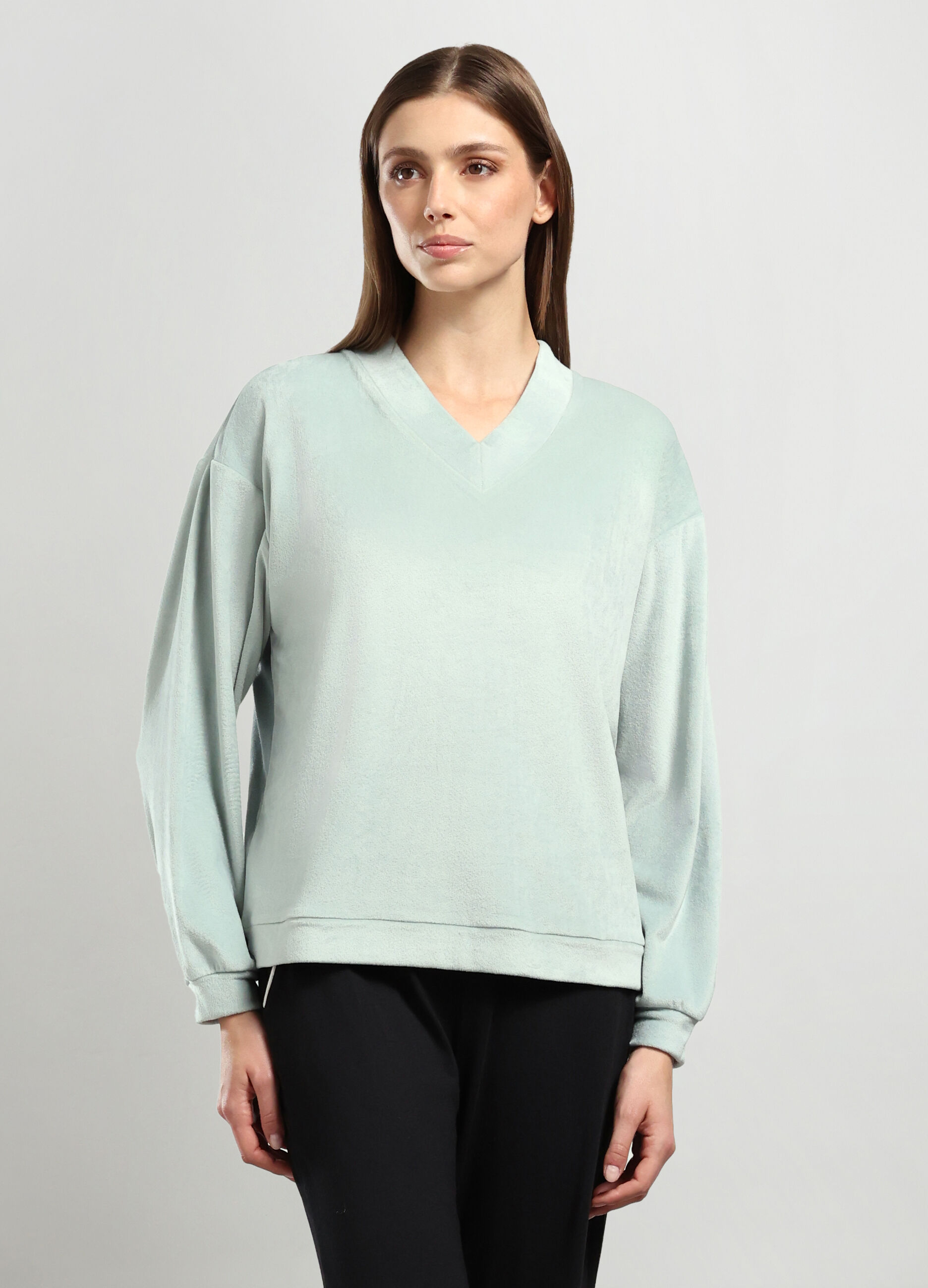 Maglia pigiama velour donna_0