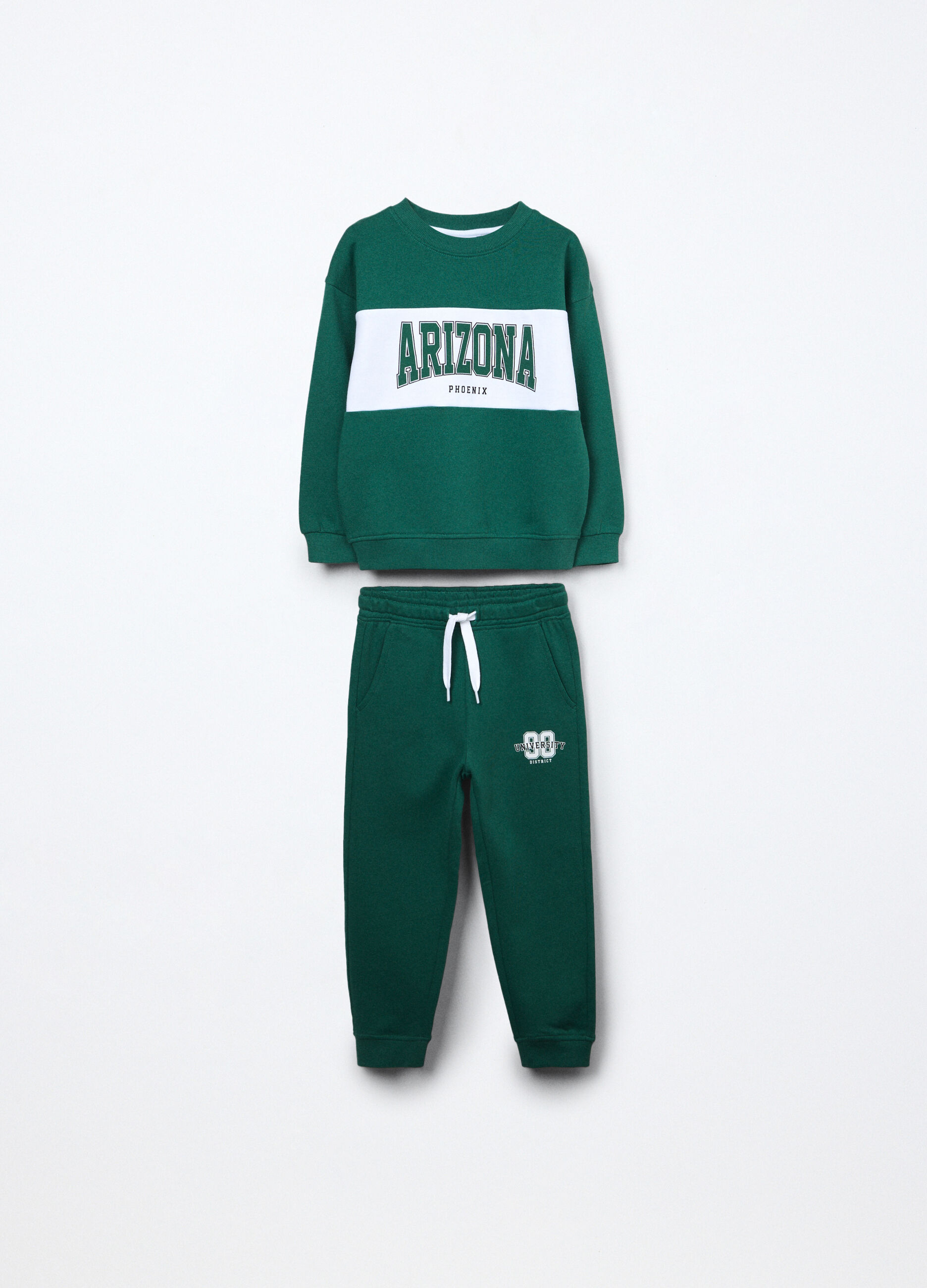 Jogging set in french terry di puro cotone bambino_0