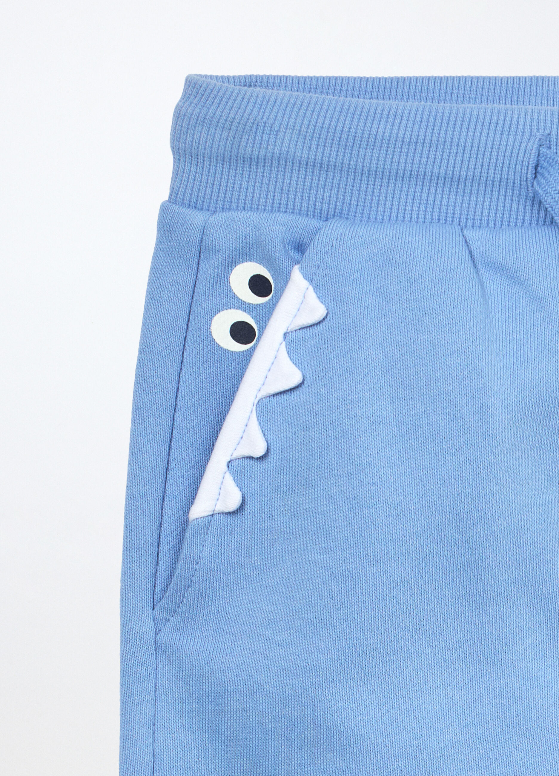 Jogging set in french terry di puro cotone neonato_3
