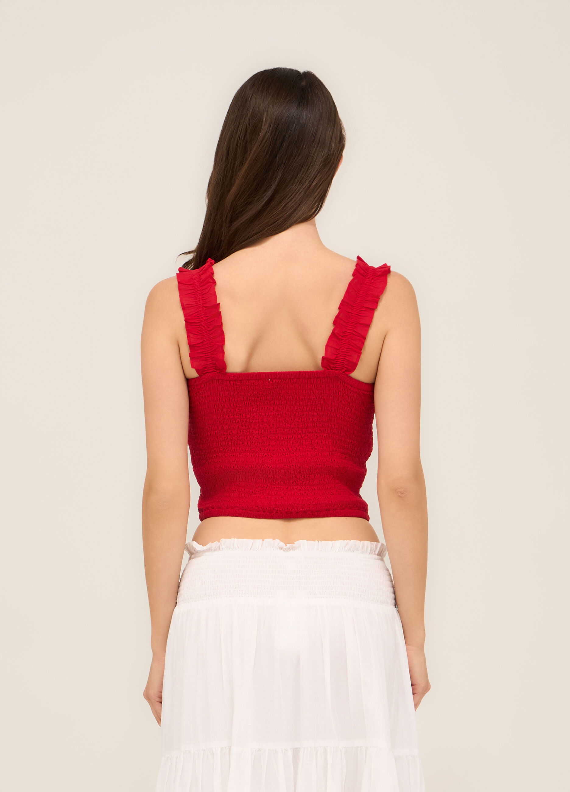 Top in misto cotone voile donna_1