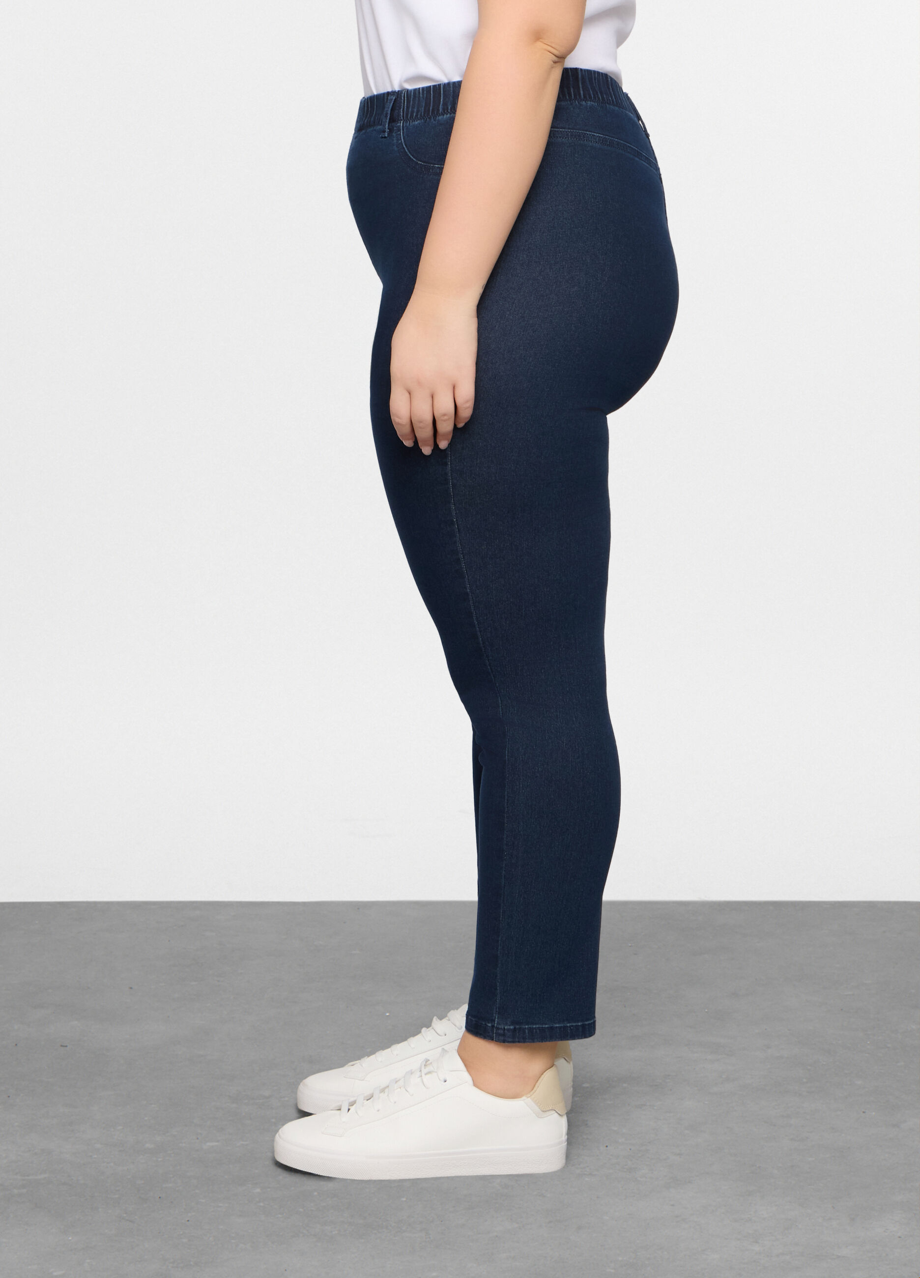 Treggings fit slim in denim stretch donna curvy_1