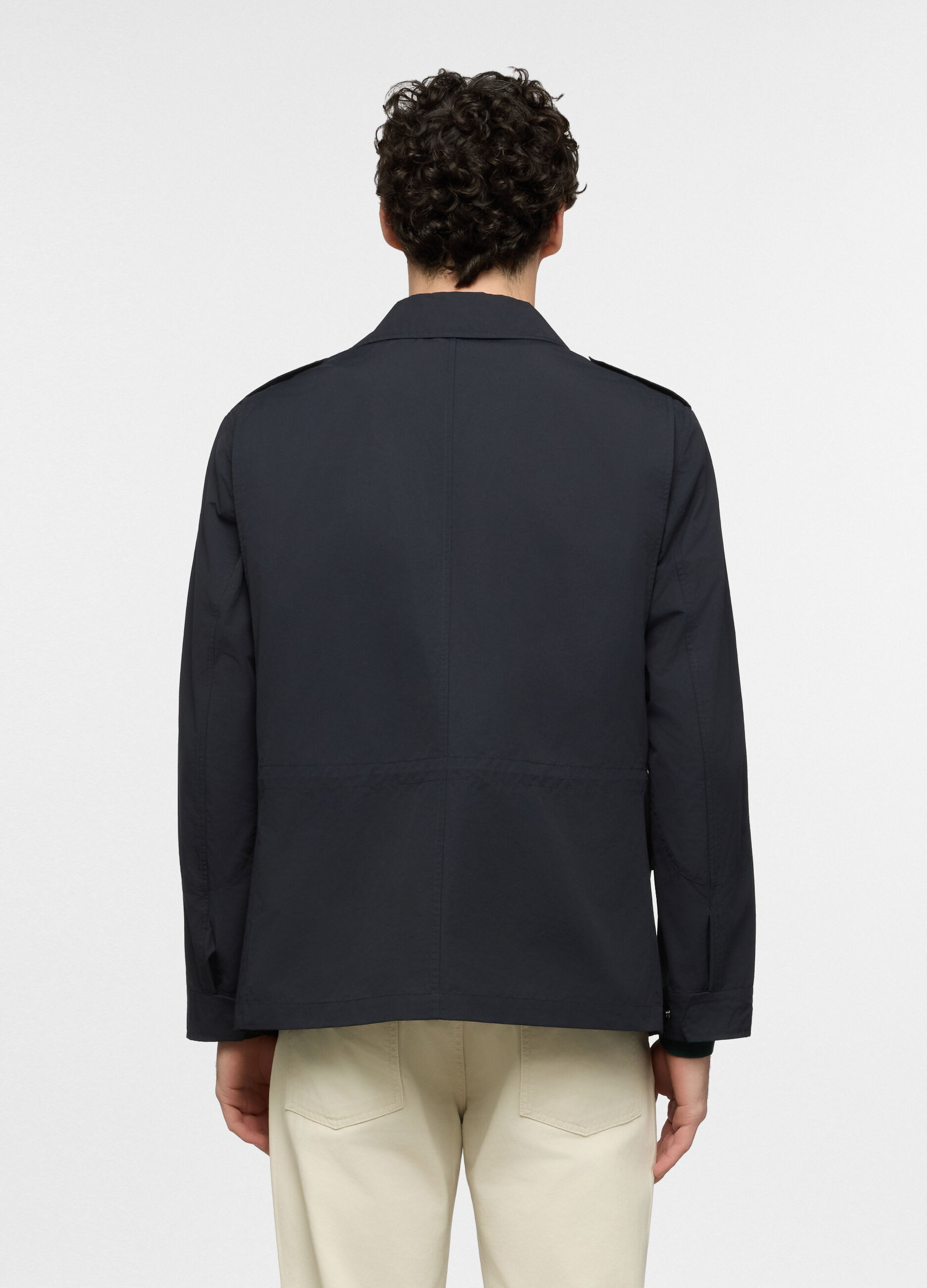 Giacca a camicia in misto cotone uomo_1