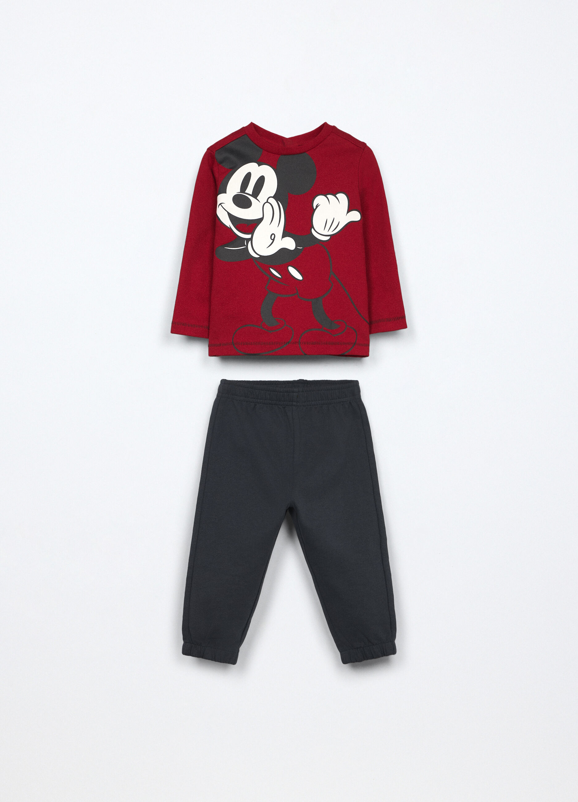 Jogging set in french terry di puro cotone neonato_0