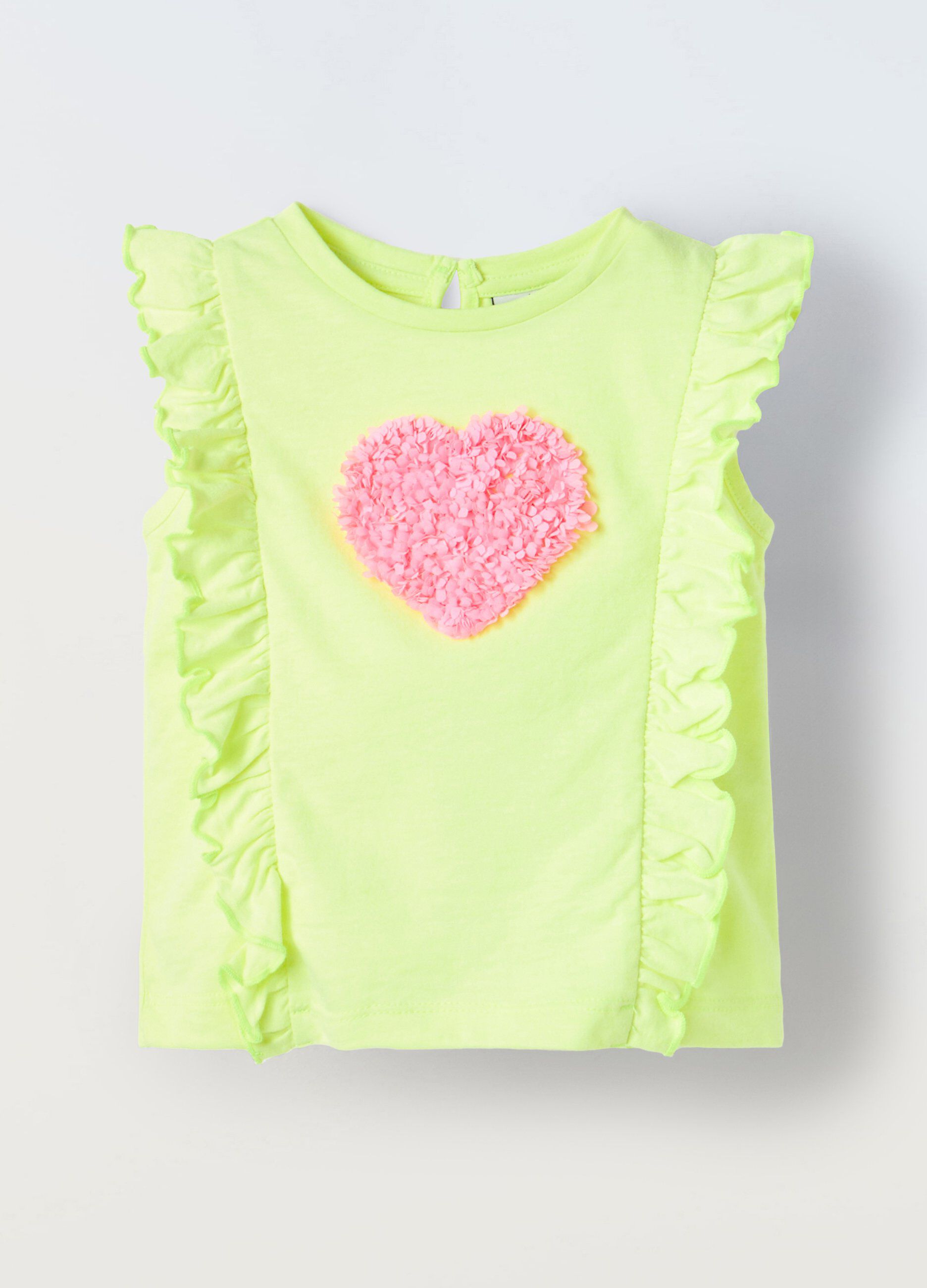 Top in misto cotone con applicazioni neonata_0