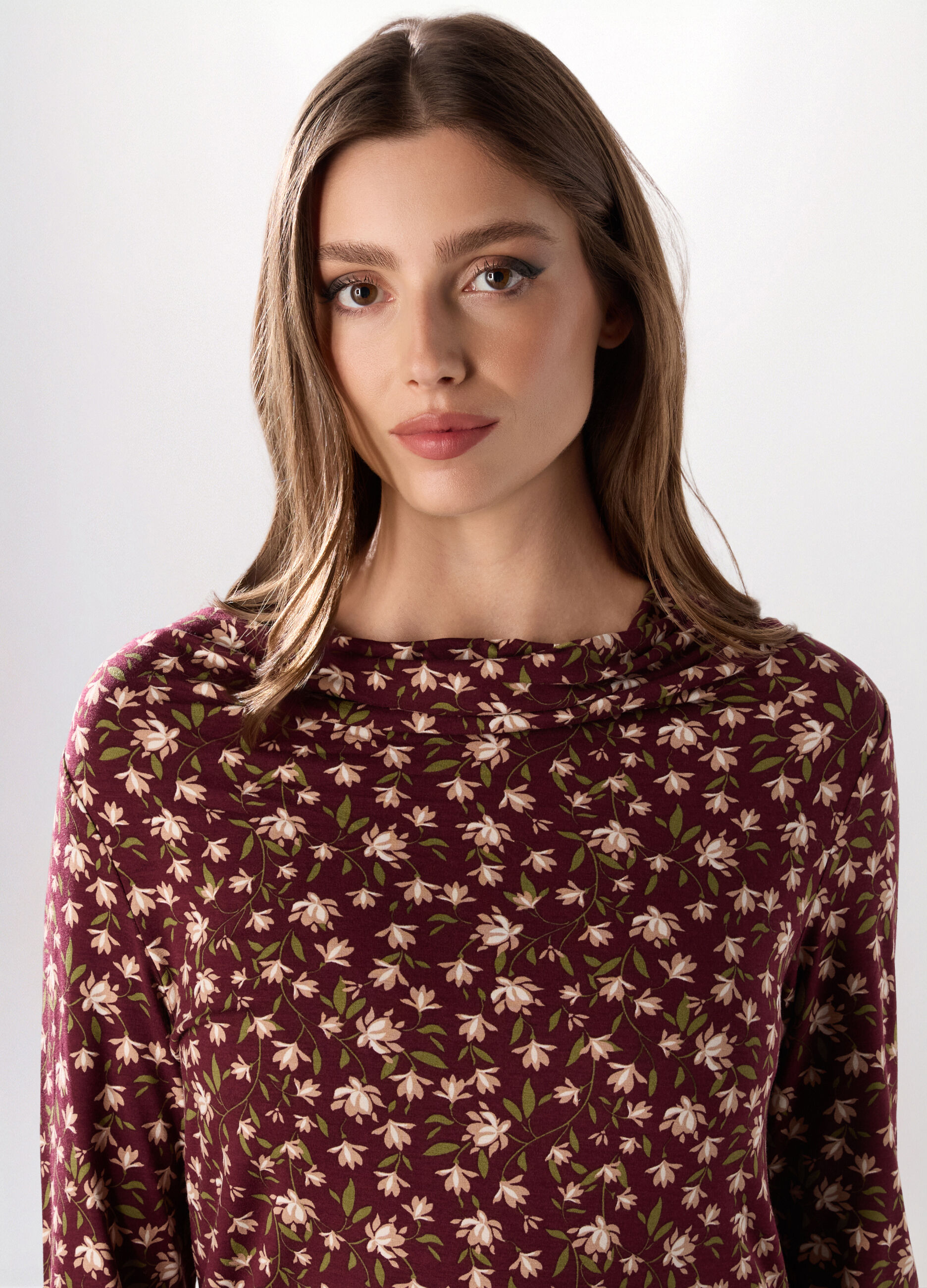 T-shirt in jersey di viscosa stretch donna _2