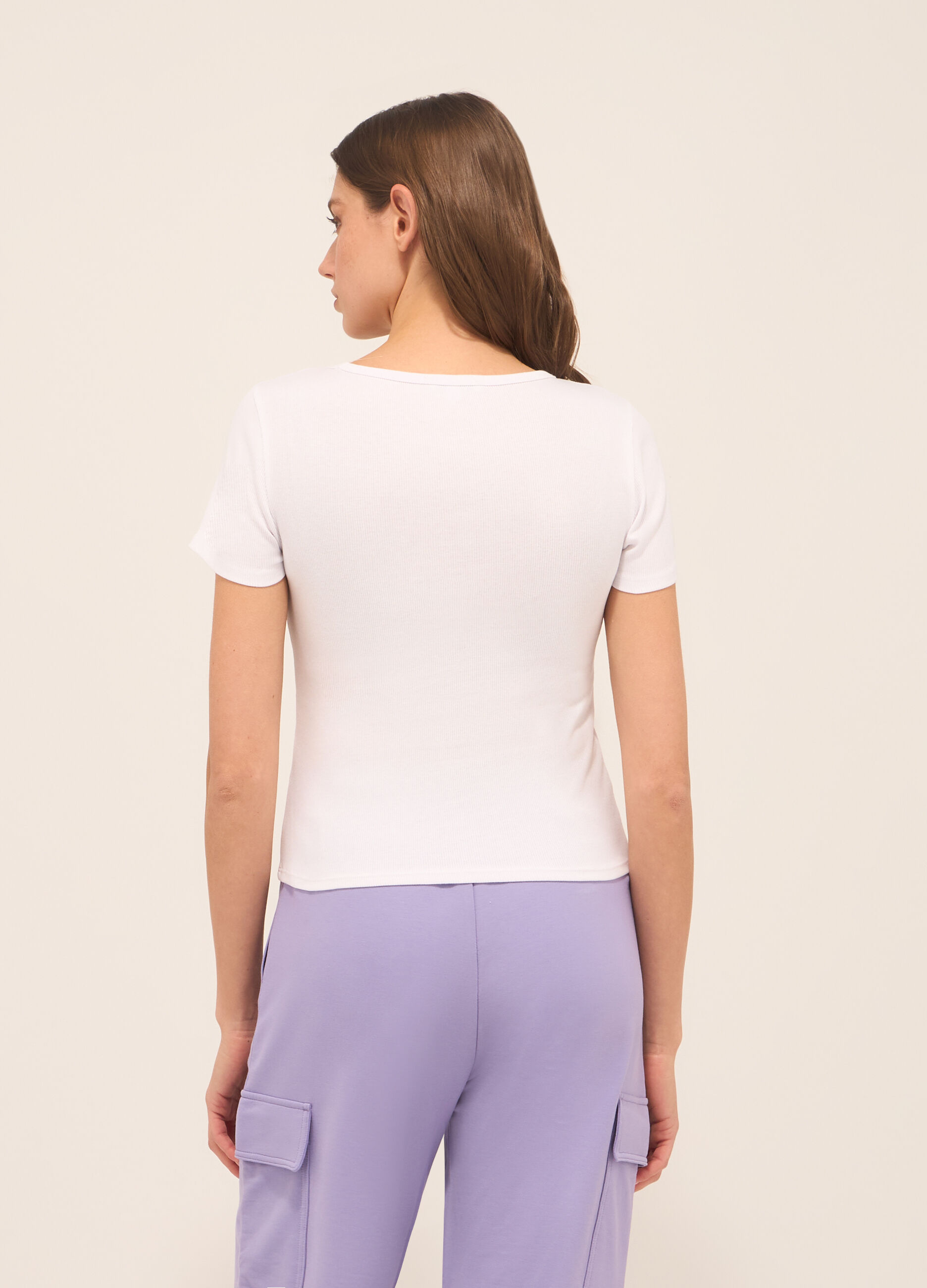 T-shirt in costina donna_1