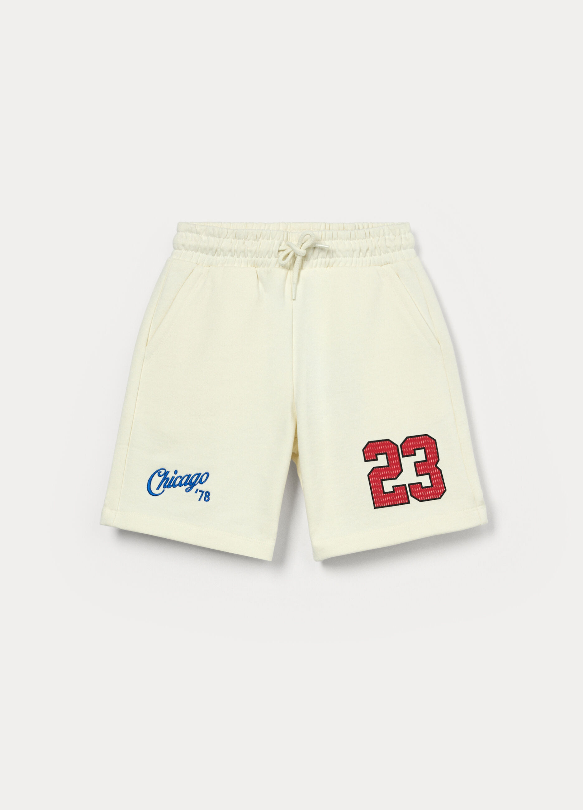 Shorts in french terry di puro cotone bambino_0