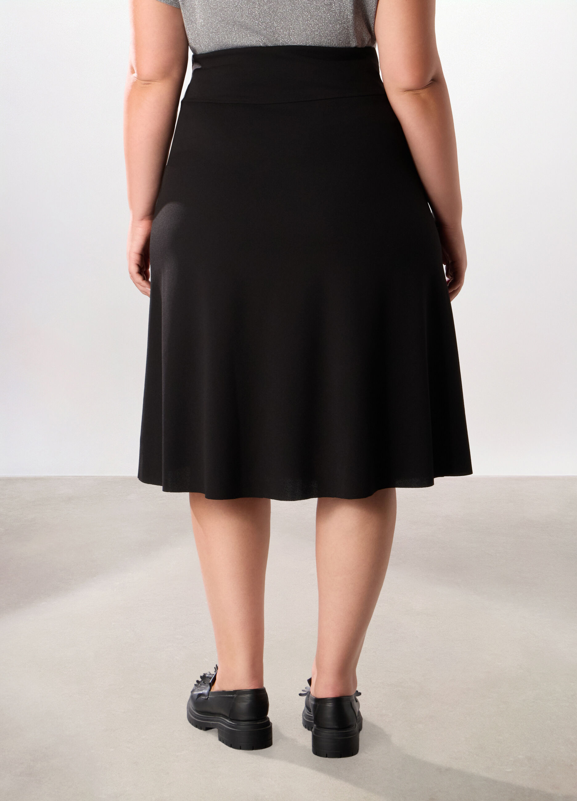 Gonna svasata in crepe stretch donna curvy_1