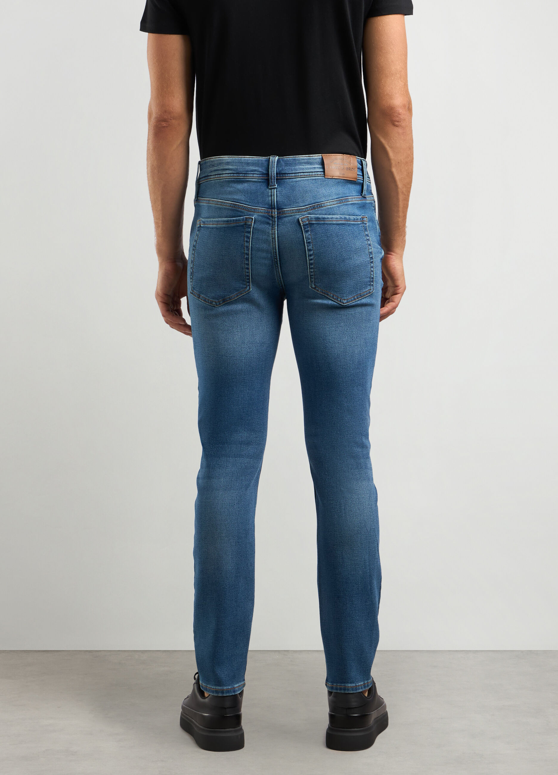 Jeans skinny fit in cotone stretch uomo_1