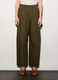 Pantaloni regular fit in popeline di puro cotone donna_1