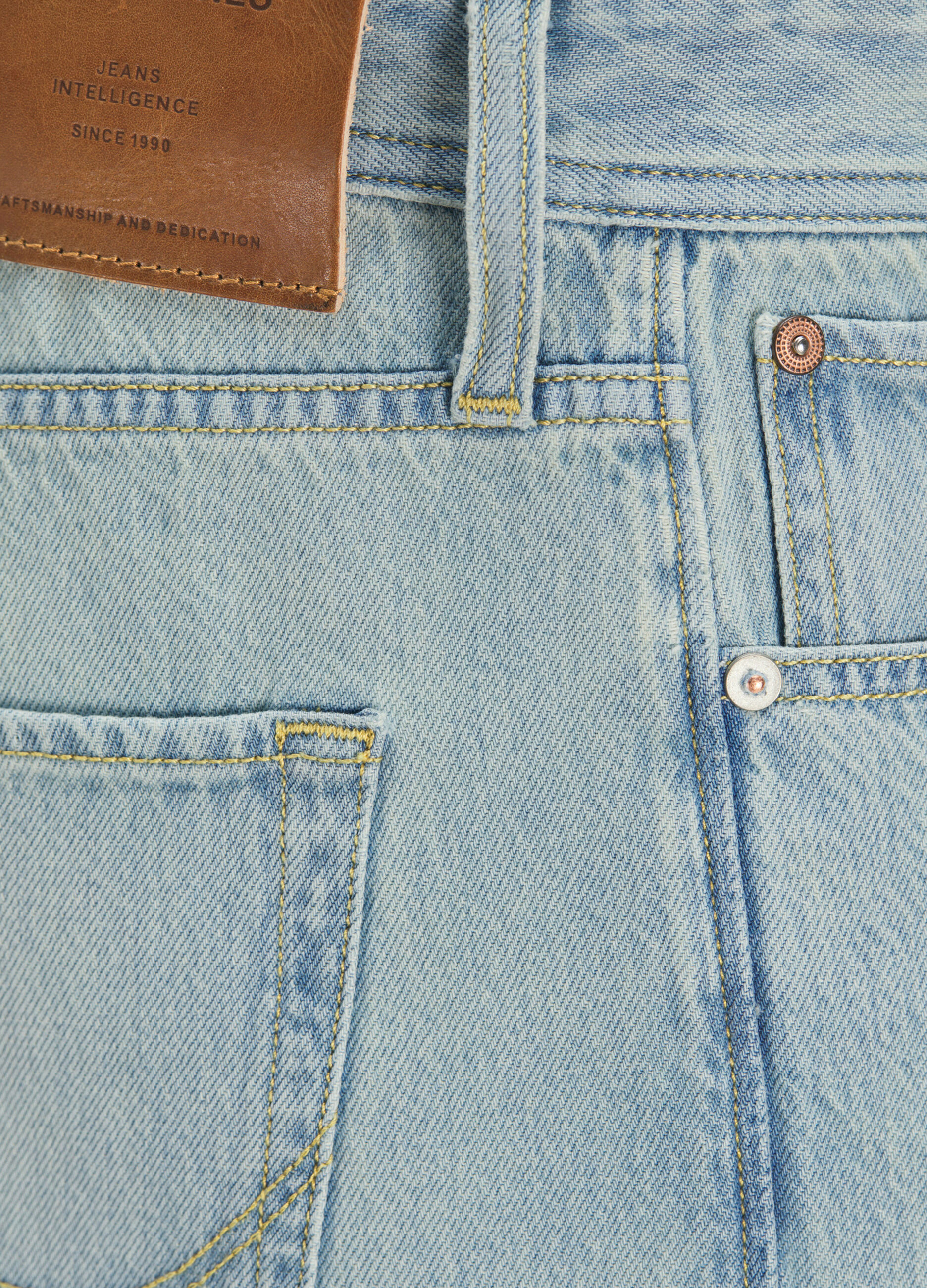 Jeans slim fit in denim di cotone uomo_3