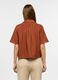 Camicia a maniche corte con colletto classico in misto viscosa donna_1