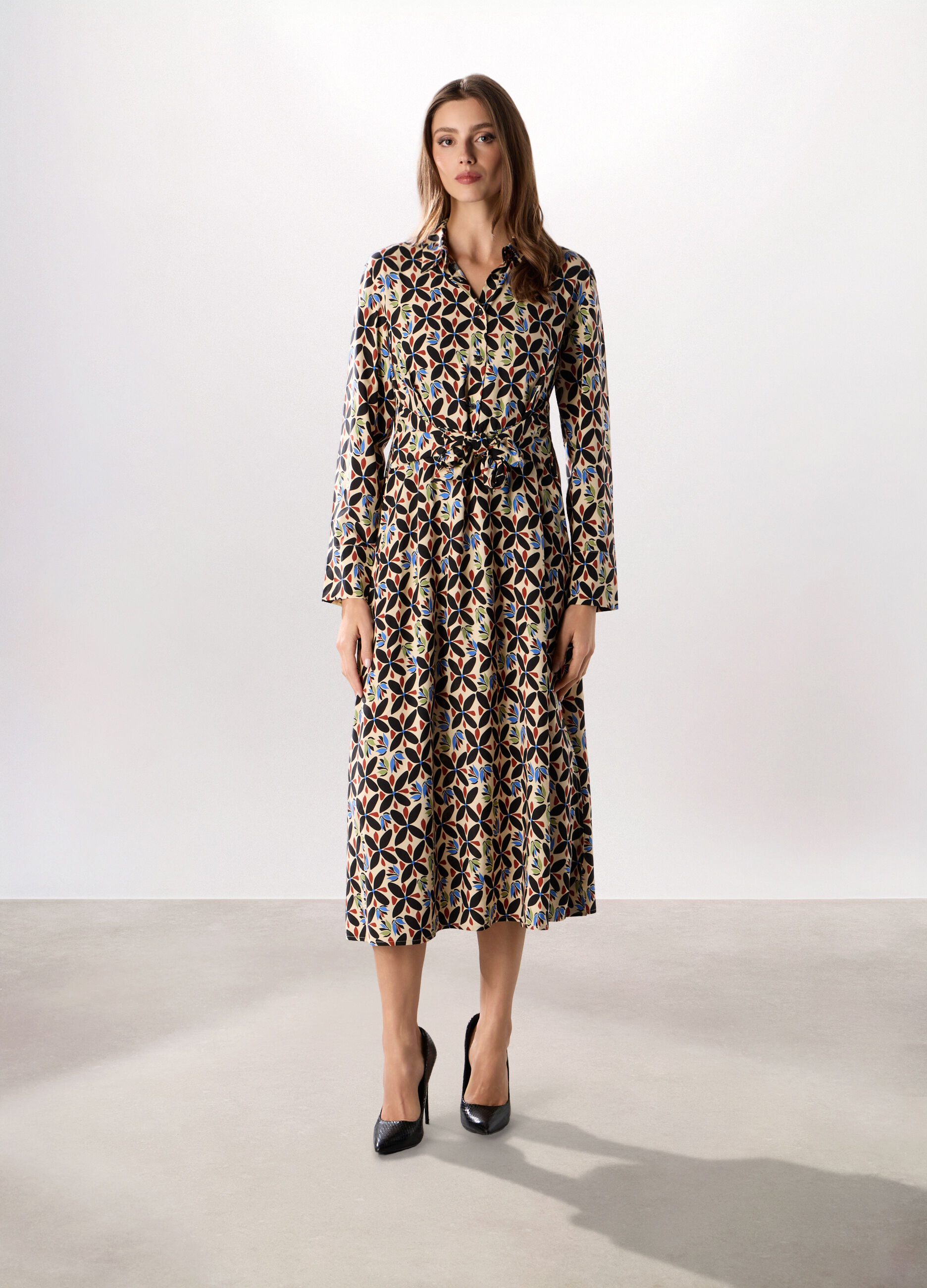 Abito lungo chemisier donna_0