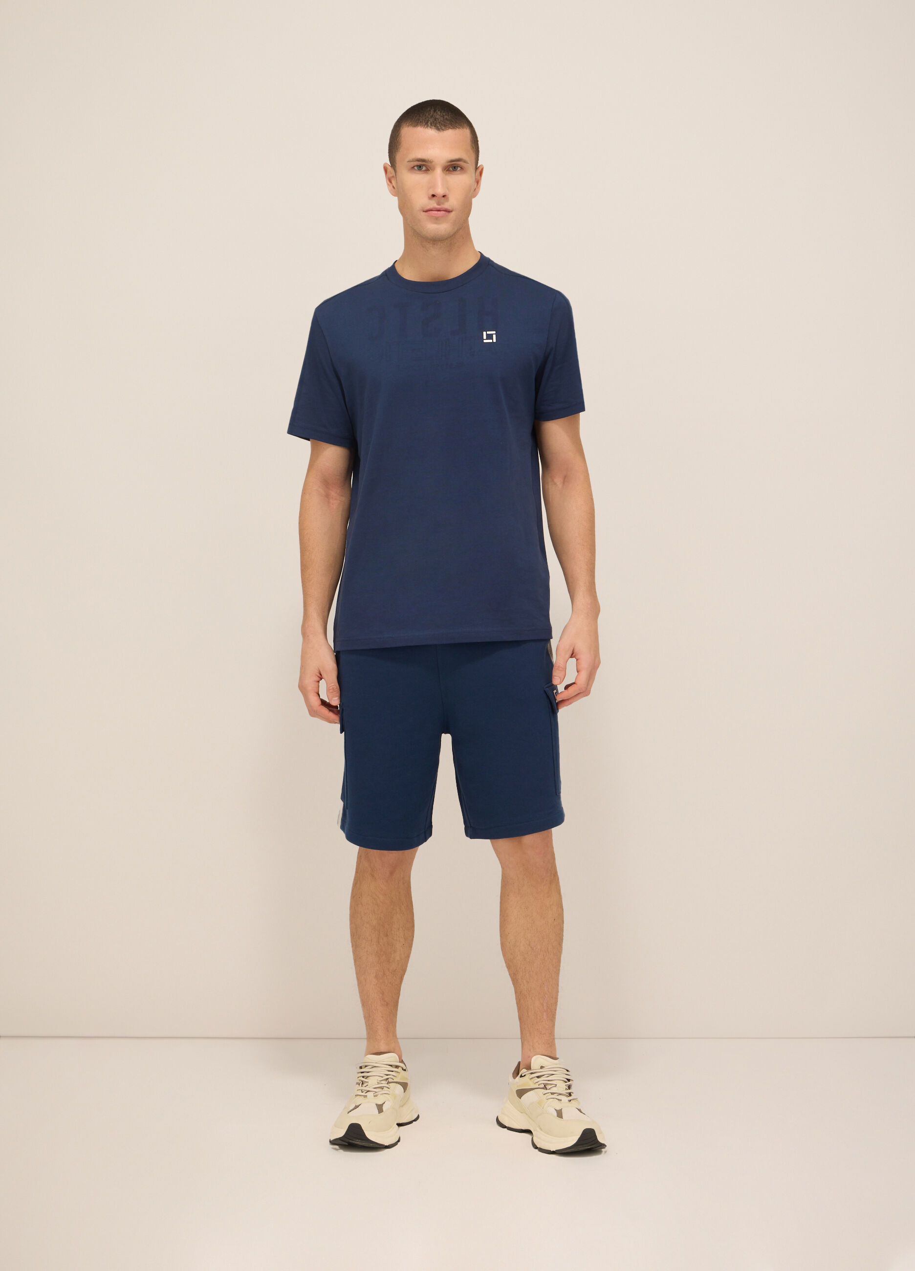 Short sportivi in felpa di cotone uomo_0