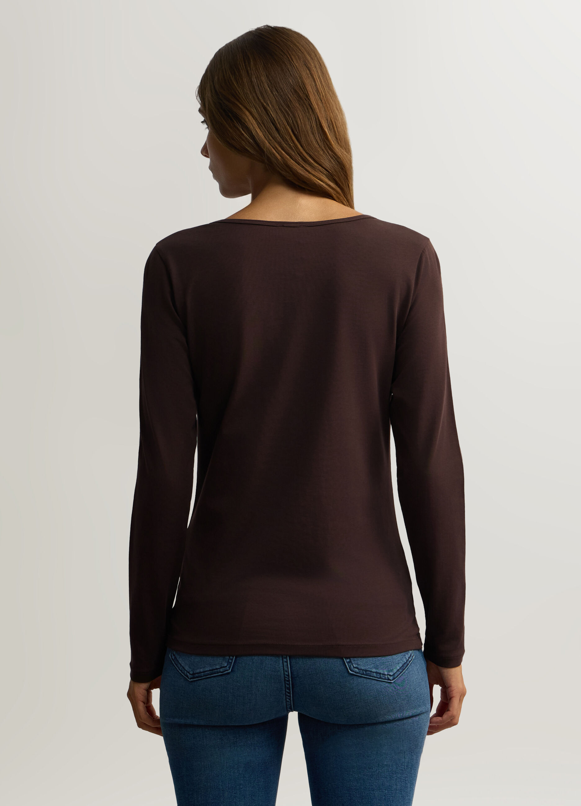 T-shirt girocollo stretch donna_1