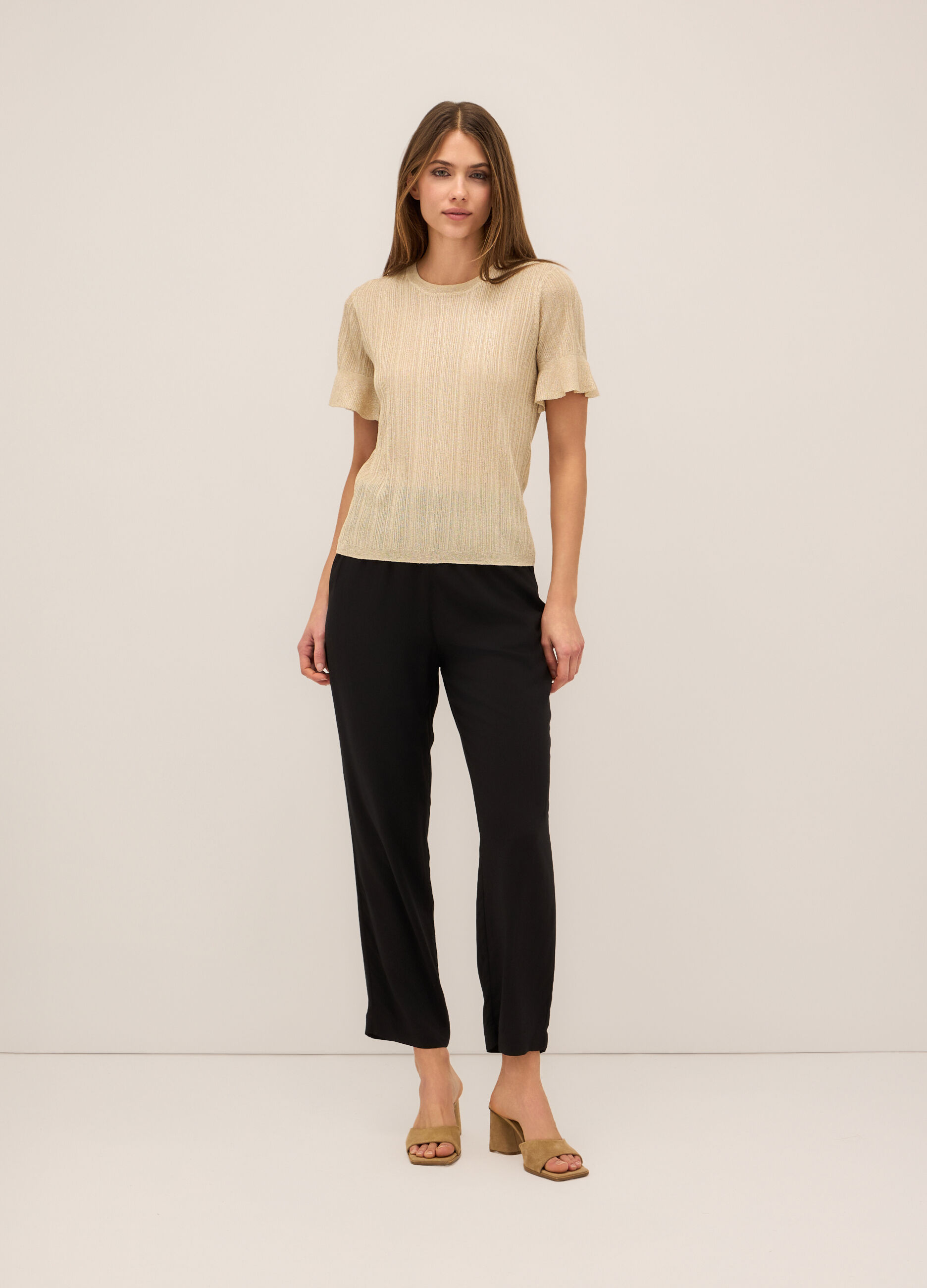 Jogger in pura viscosa donna_0