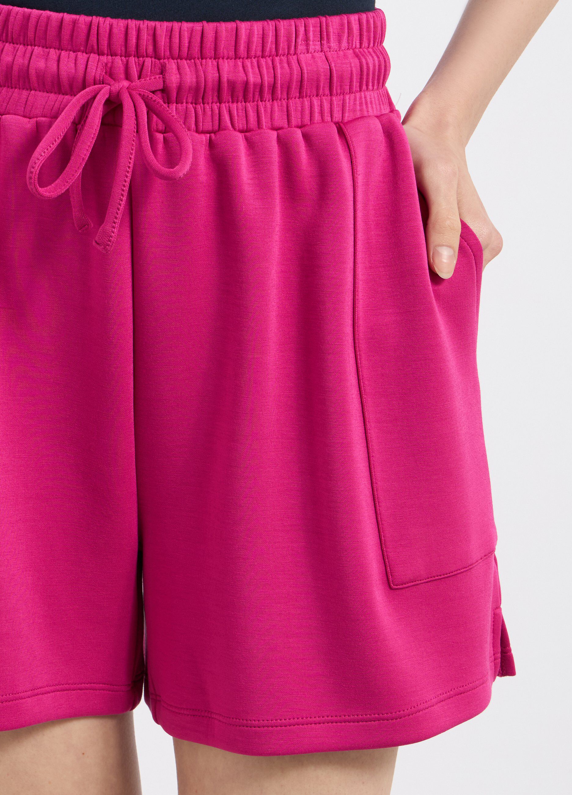 Shorts in misto cotone stretch donna_2
