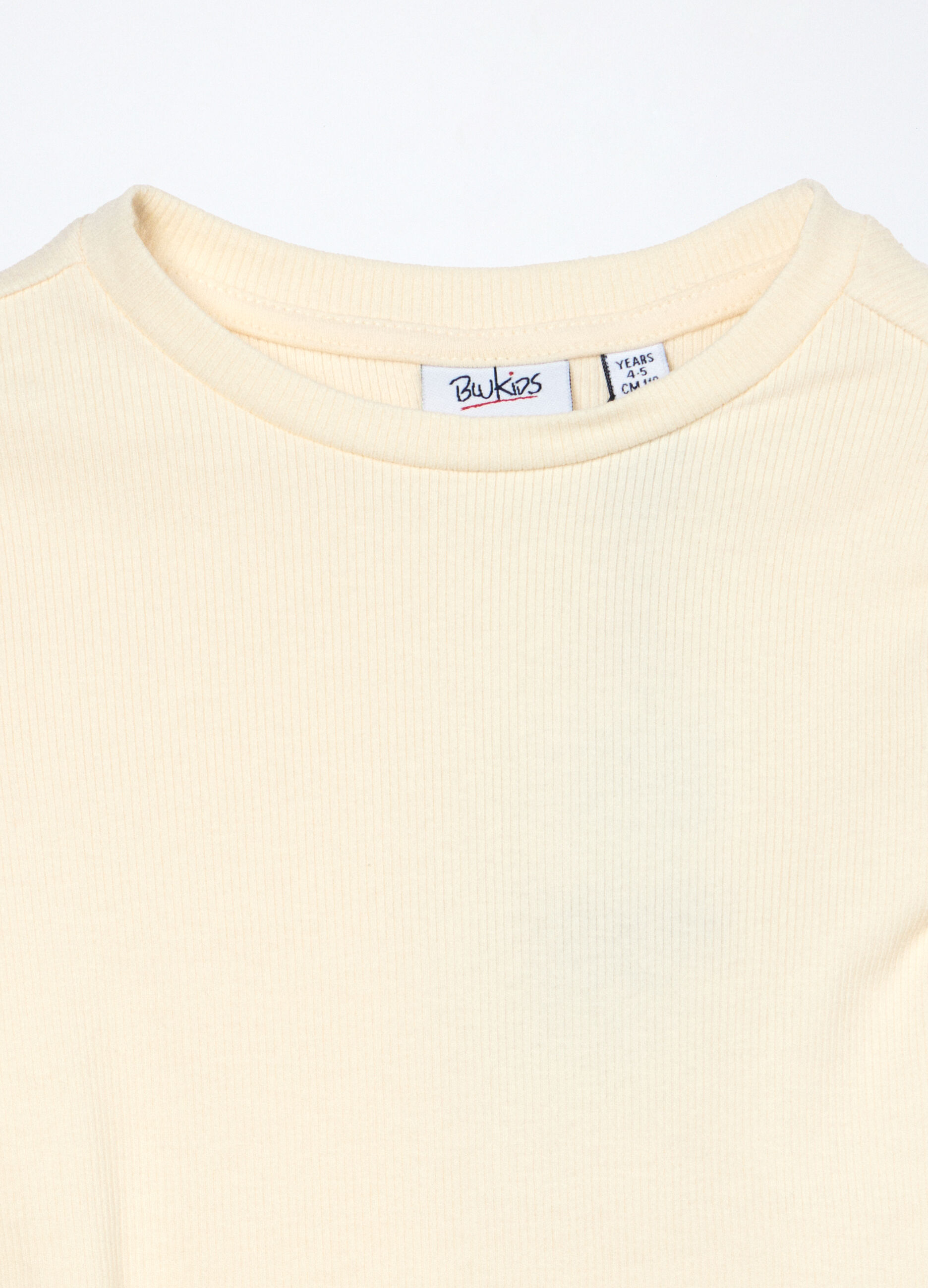 T-shirt in costina di cotone stretch bambina_2