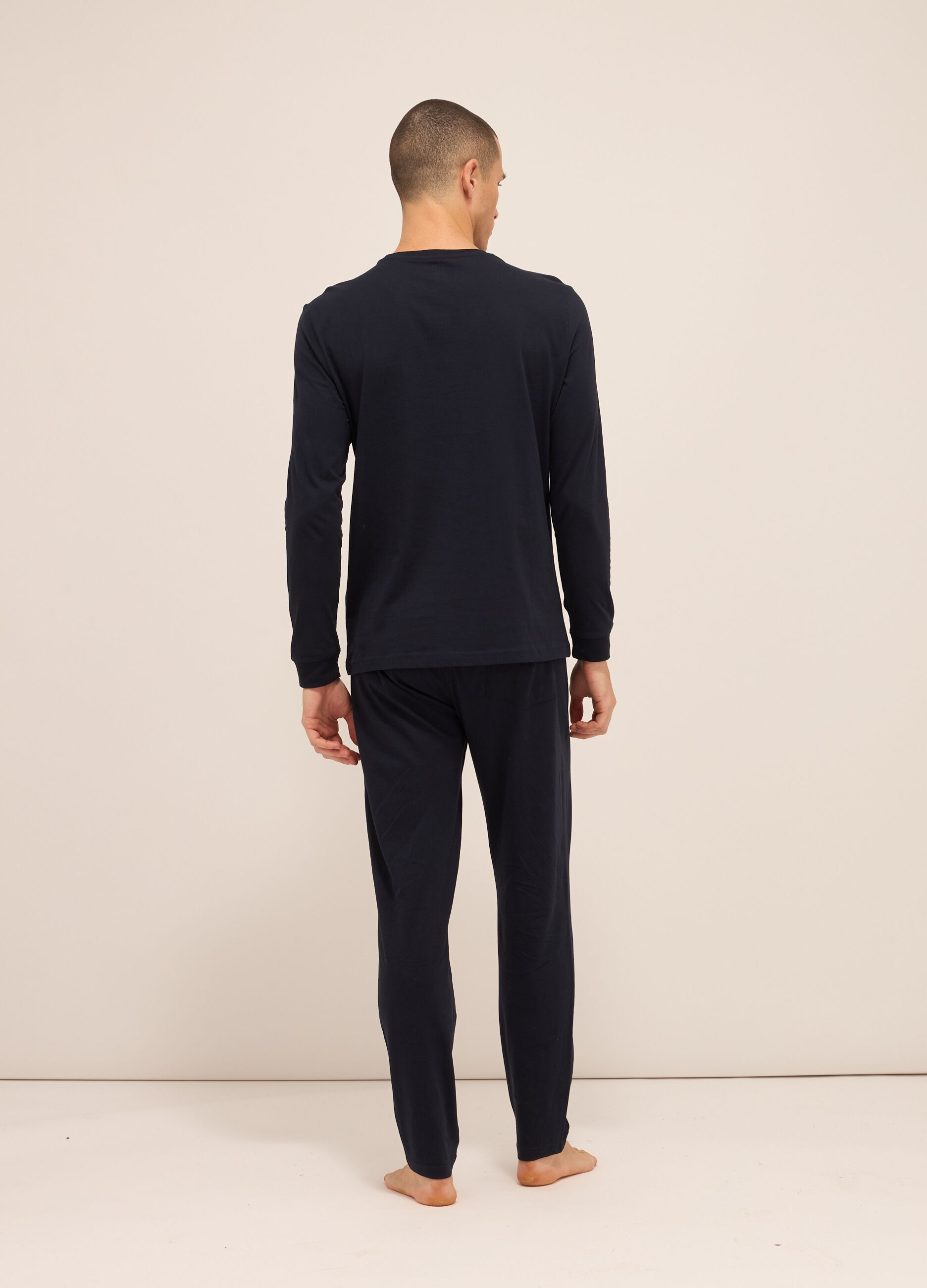 Maglia del pigiama in jersey di puro cotone uomo_1