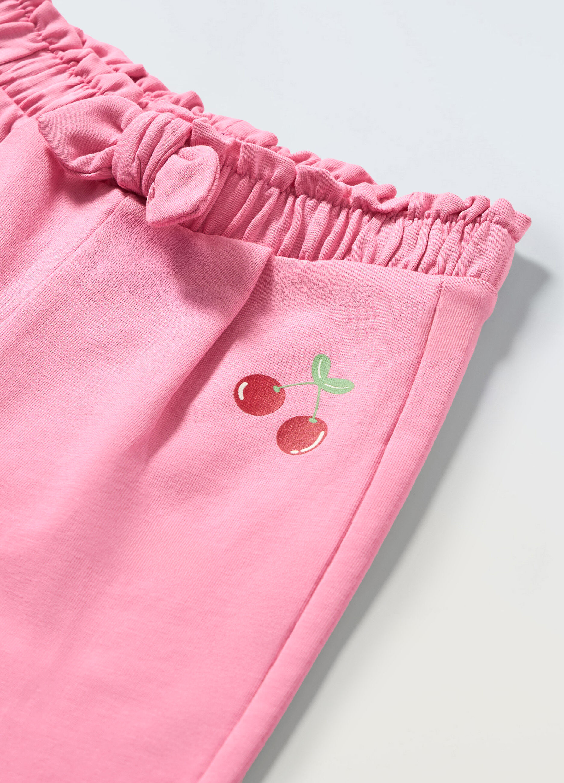 Jogger in french terry di cotone stretch neonata_1