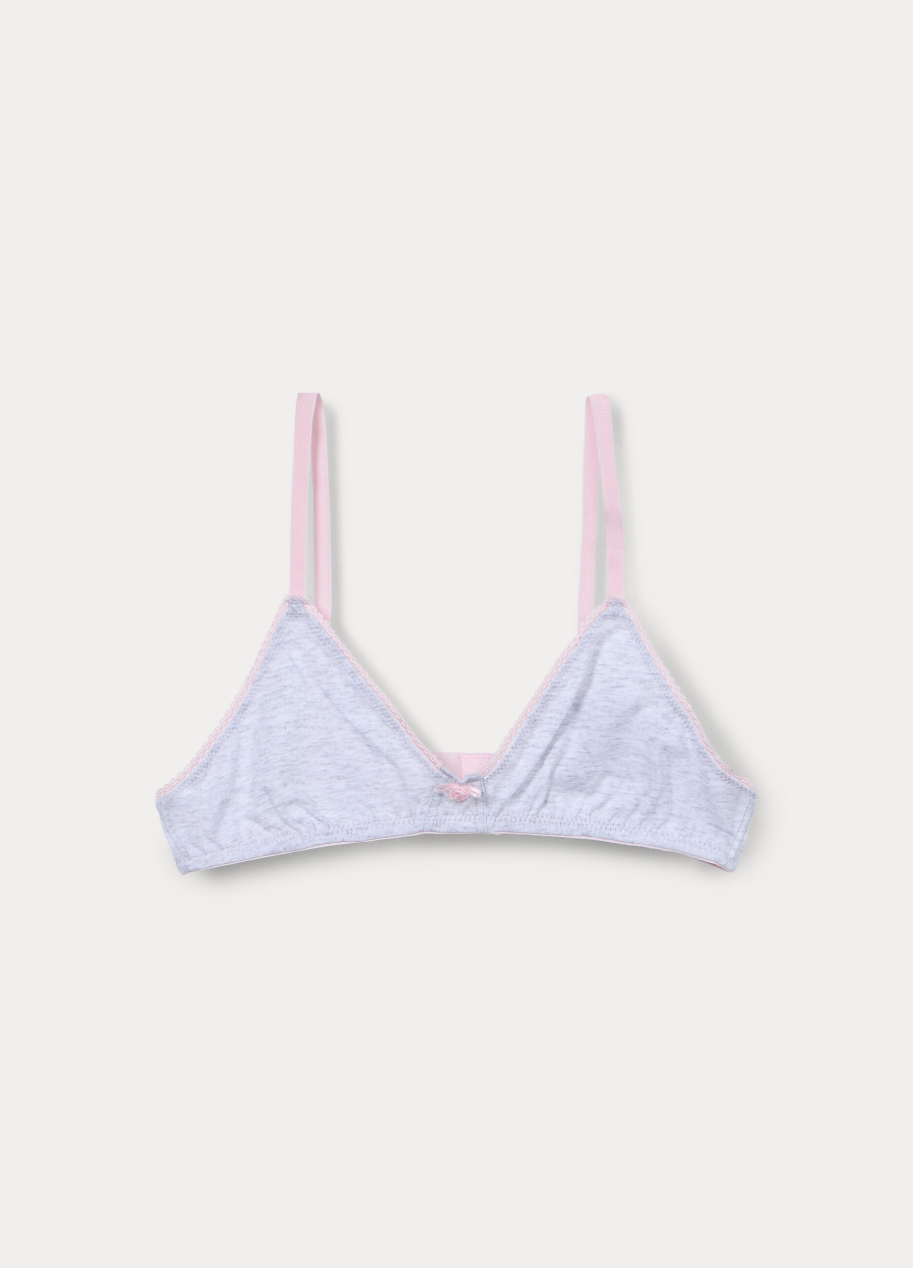 Reggiseno a triangolo in jersey di cotone stretch ragazza_0