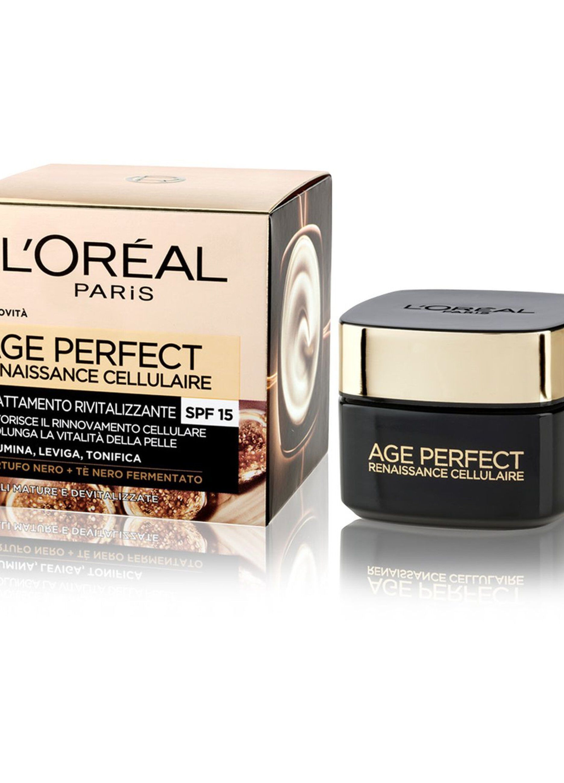 L'Oréal Paris Crema Viso Anti-rughe Age Perfect Reinassance Cellulaire, Trattamento Ricostituente Giorno, Pelli Mature, Protezione Solare 15, 50 ml._0