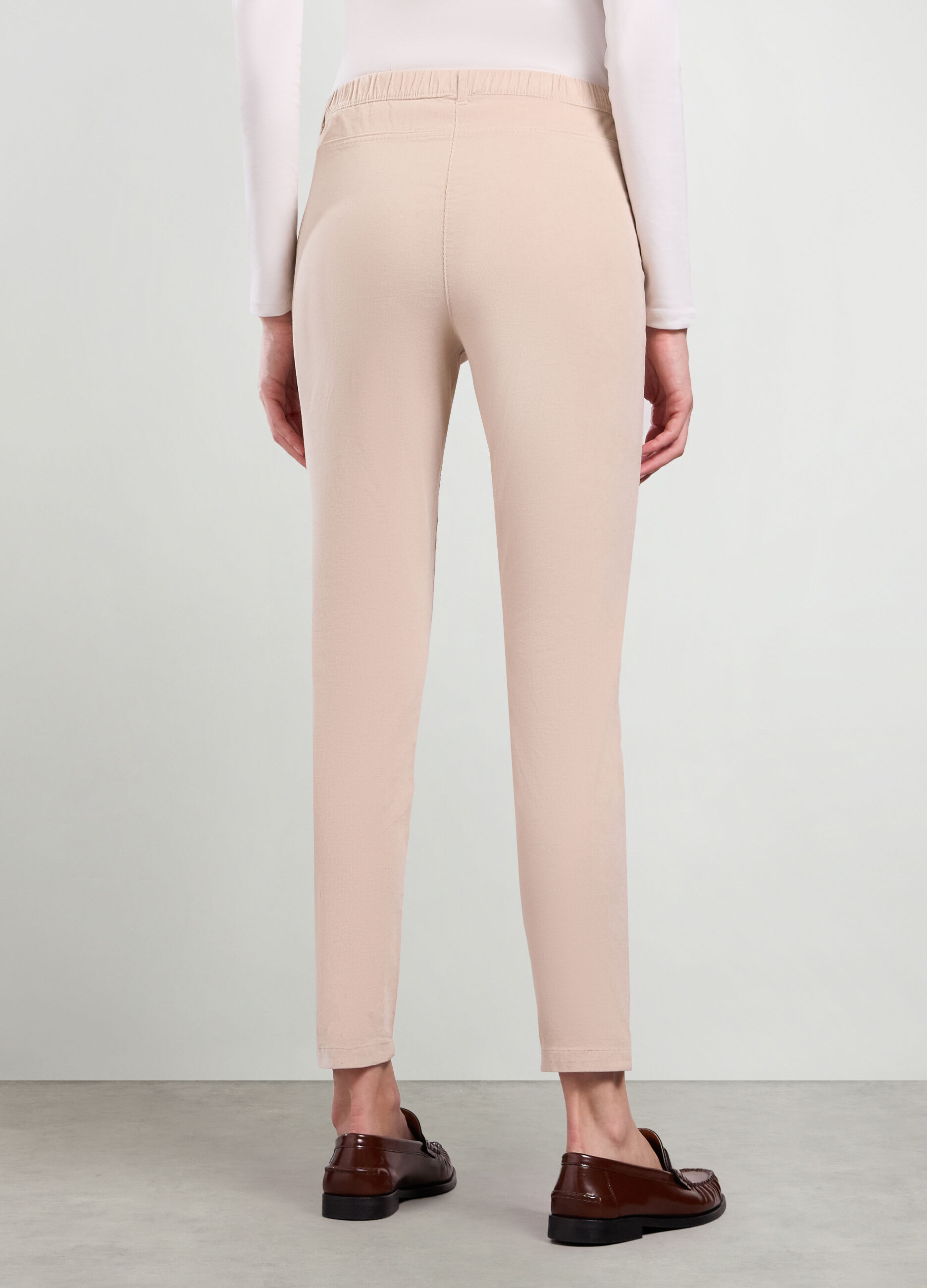 Leggings in costina di velluto donna_1