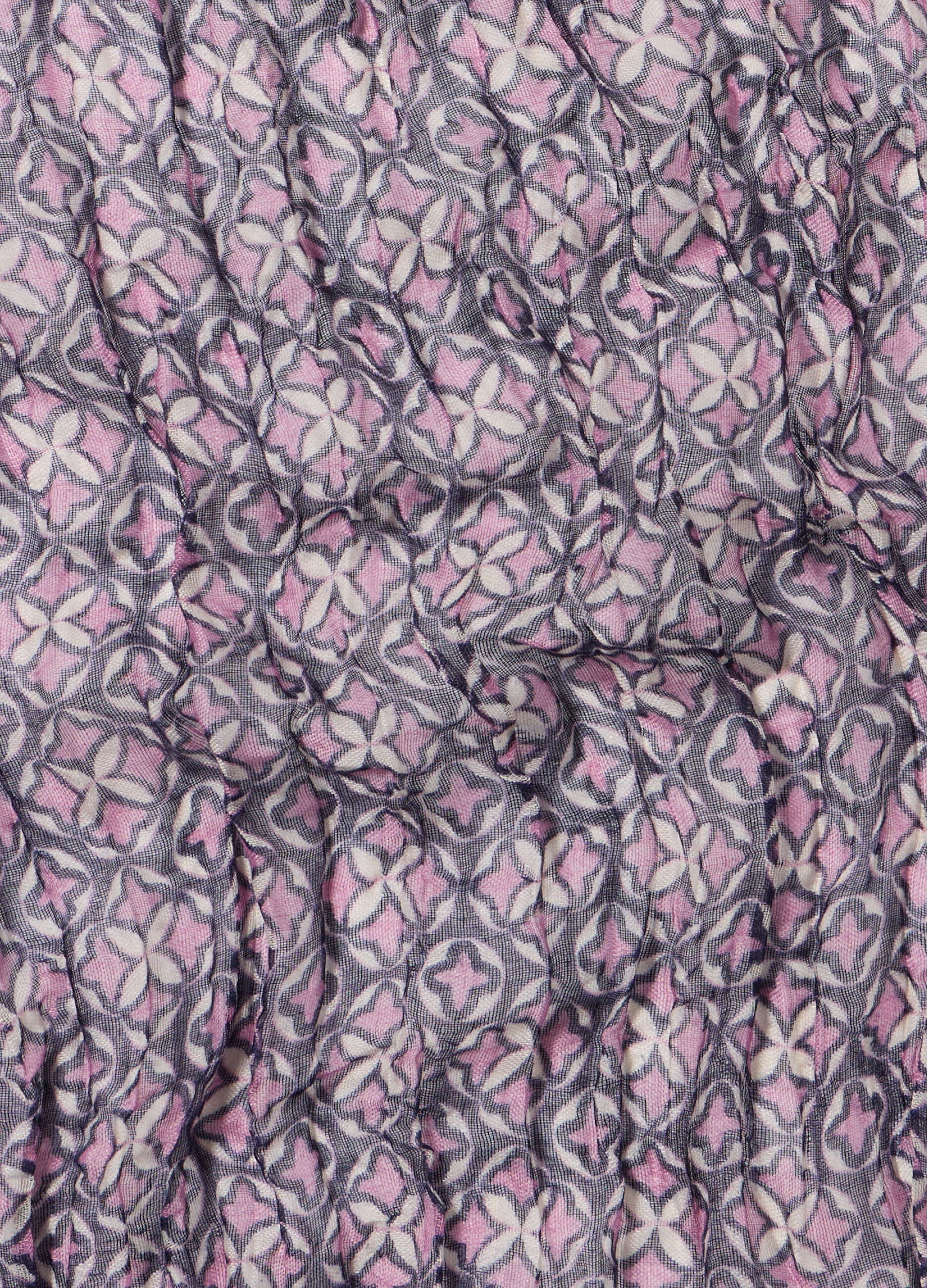 Sciarpa crinkle con stampa donna_1