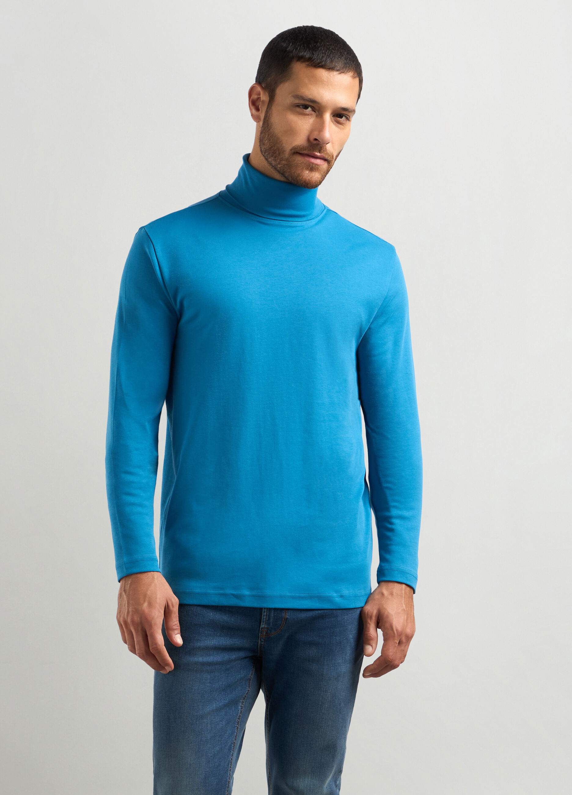 Dolcevita cotone uomo top