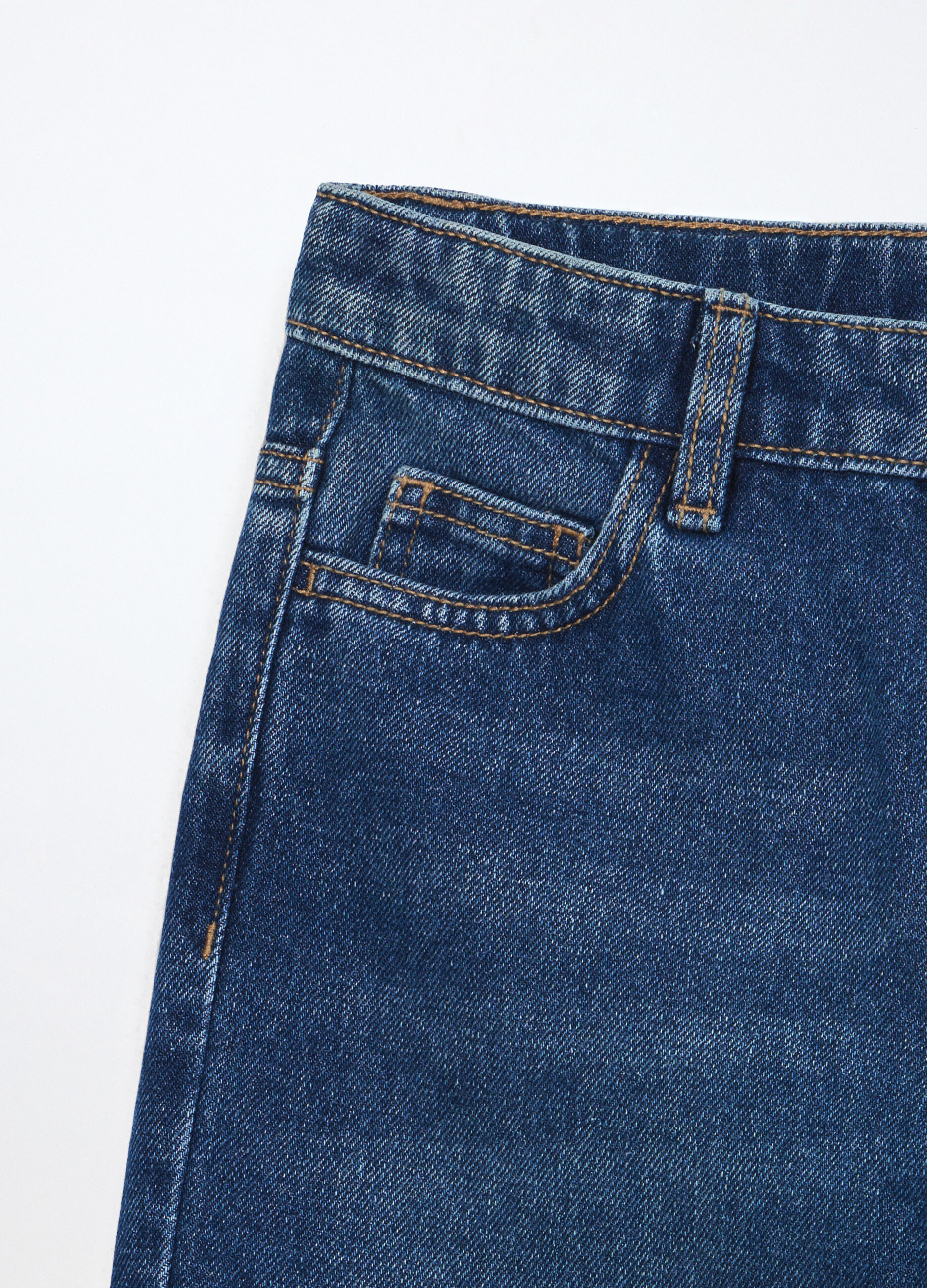 Pantaloni in denim misto cotone ragazza_2
