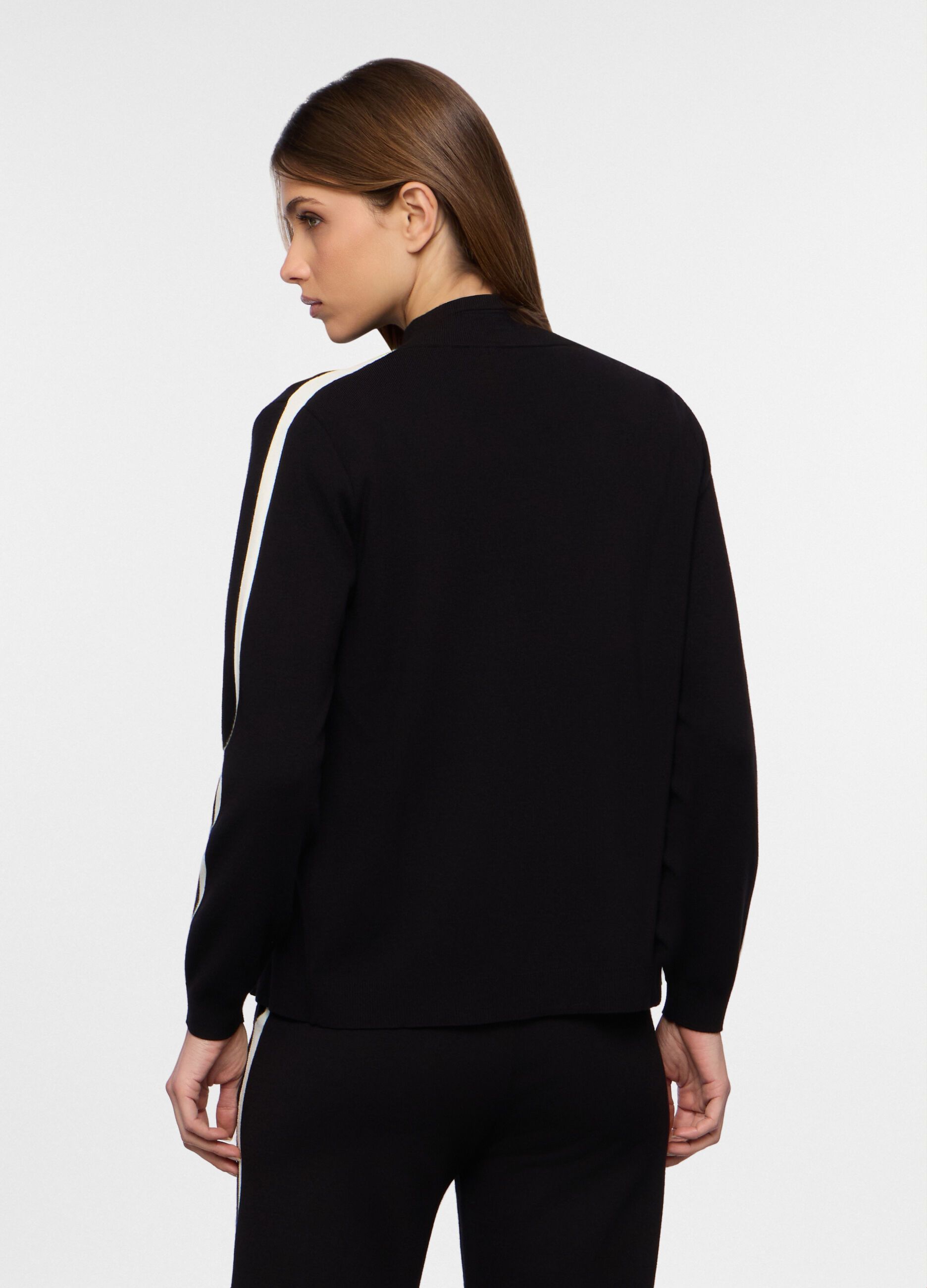 Giacca in punto Milano stretch donna_1