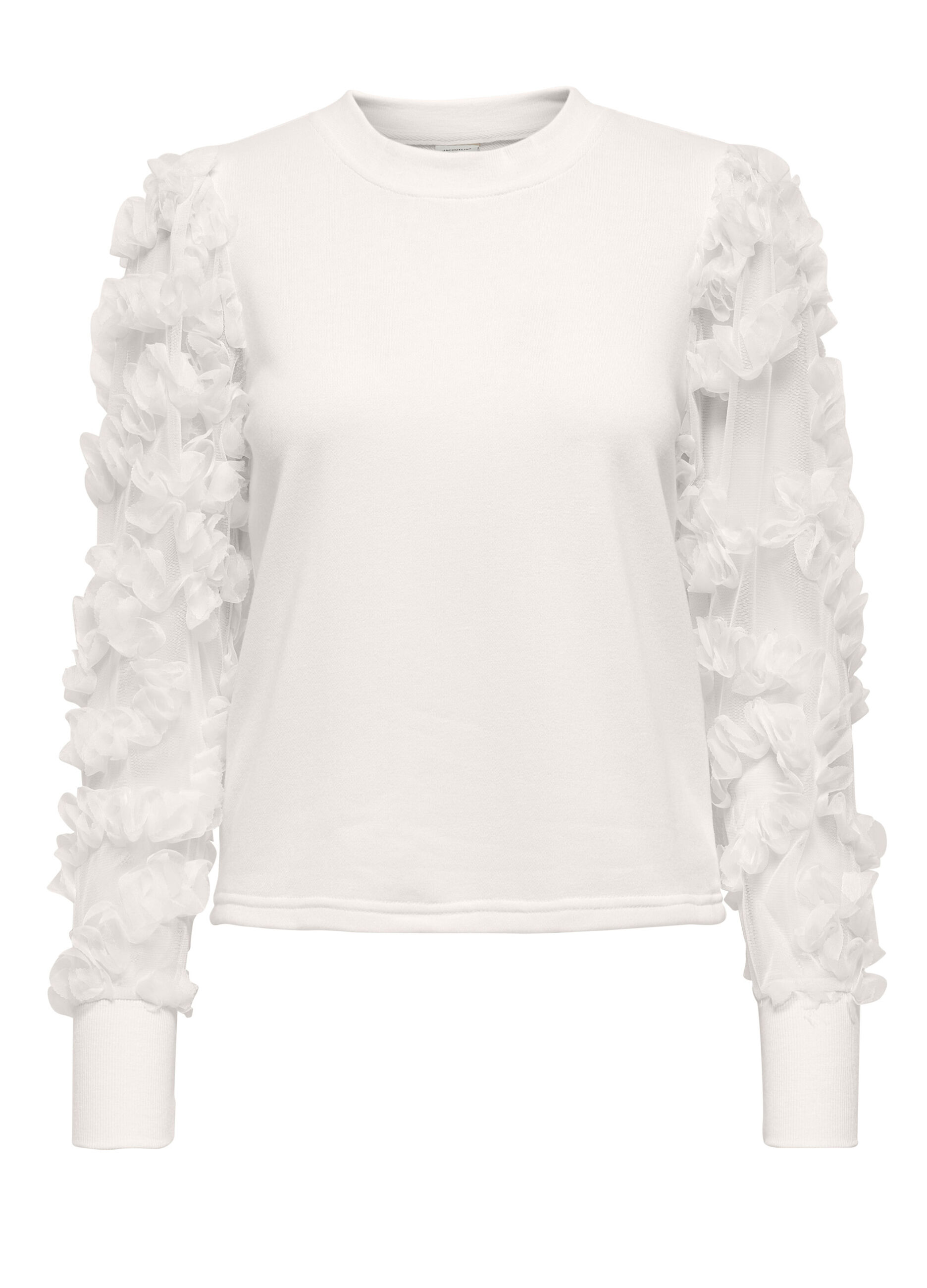 Felpa con inserti in tulle donna_5