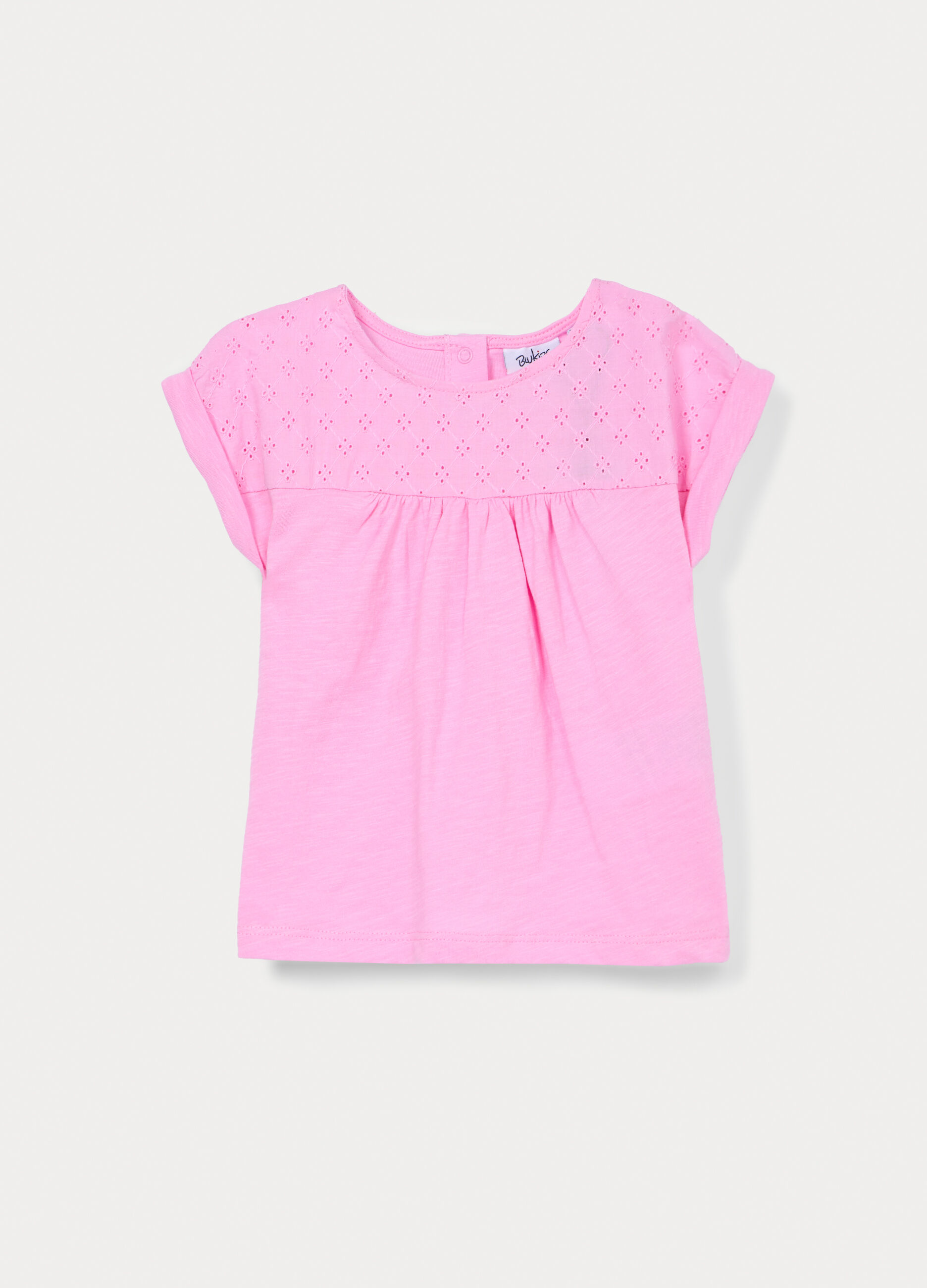 T-shirt in jersey di cotone slub bimba_0