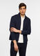 Felpa con zip in maglia di cotone uomo_0