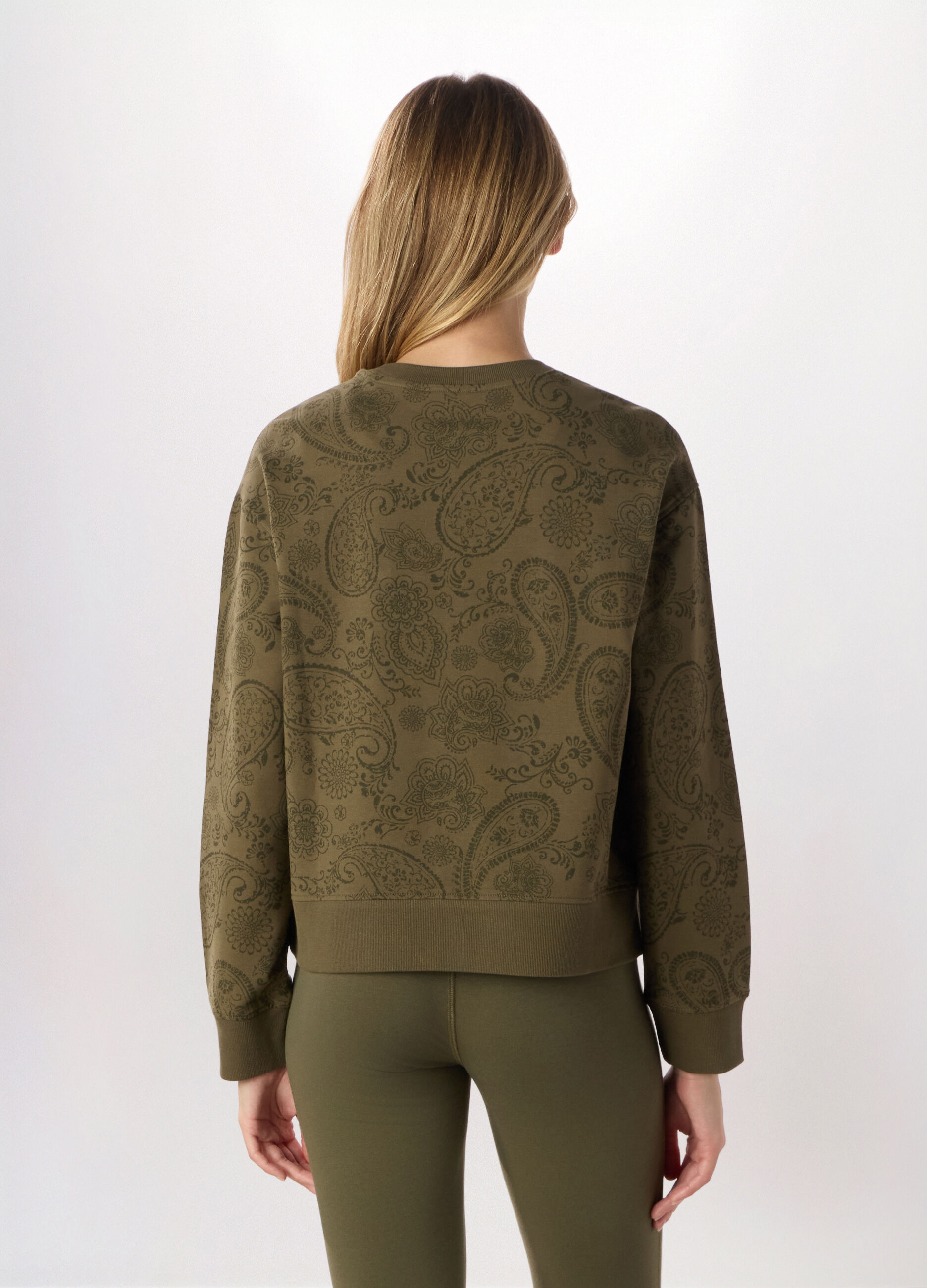 Felpa Holistic in french terry di cotone stretch donna_1