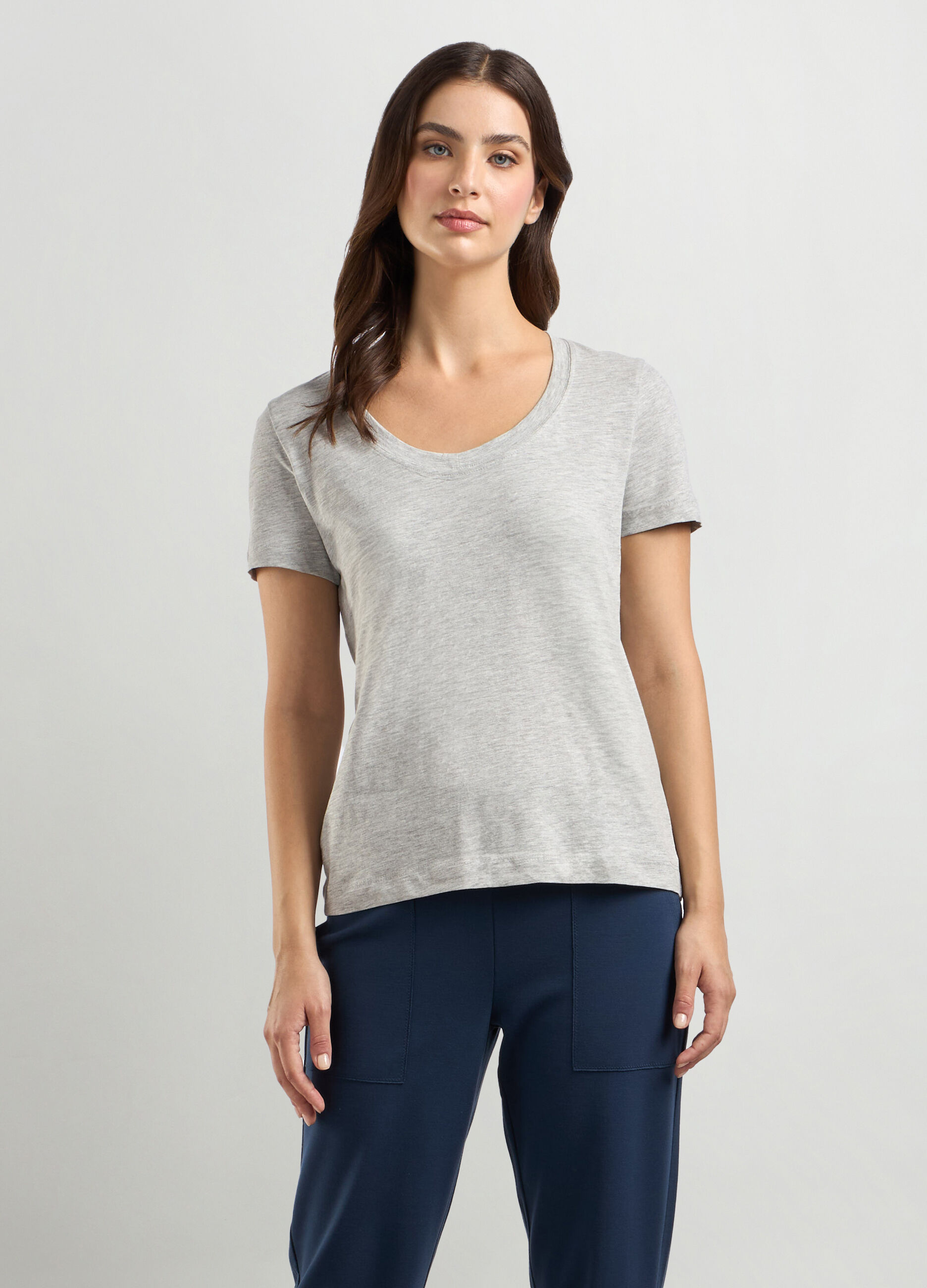 T-shirt in puro cotone donna_0