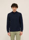 Maglione lupetto con mezza zip in misto cotone uomo_0