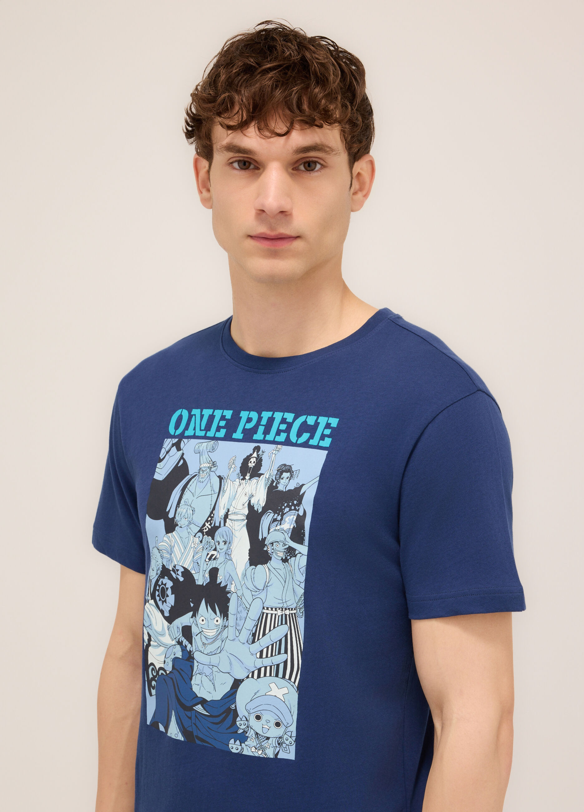 T-shirt girocollo stampa One Piece uomo_2