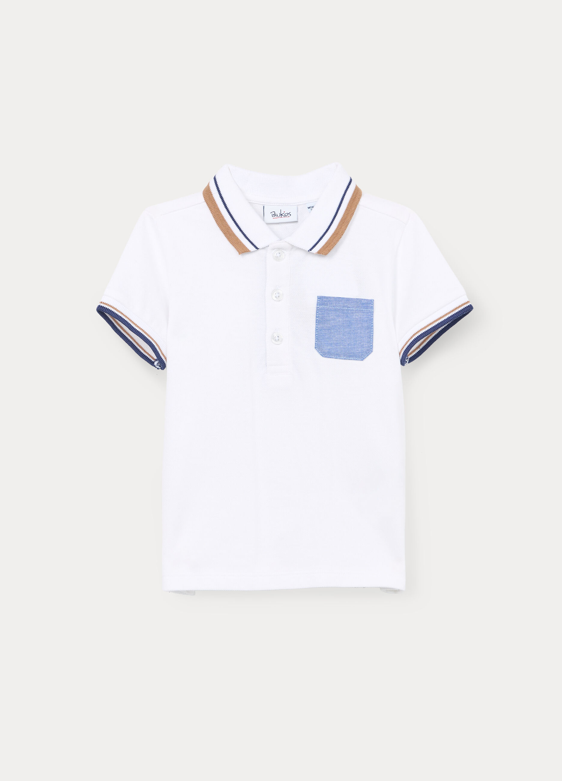 Polo in puro cotone Piquet bimbo_0