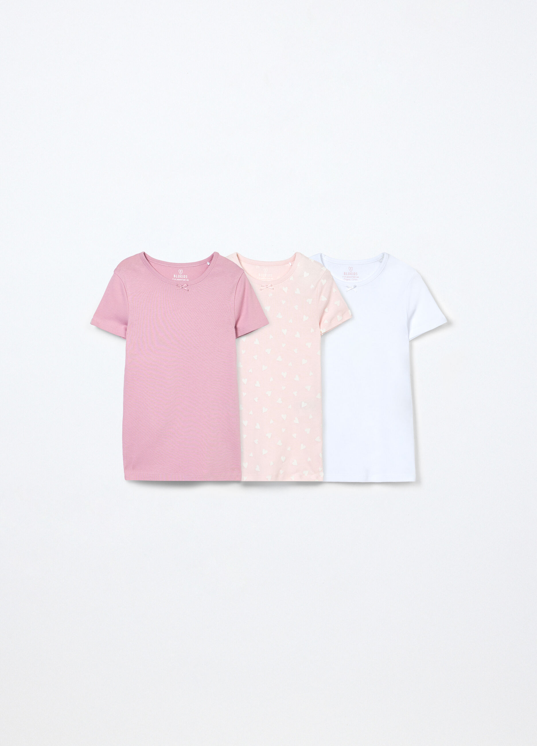 Pack 3 t-shirt in puro cotone bambina_0