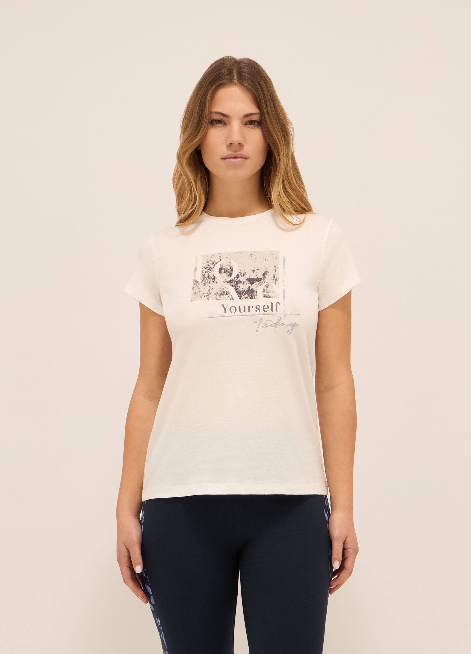 T-shirt in puro cotone donna_0