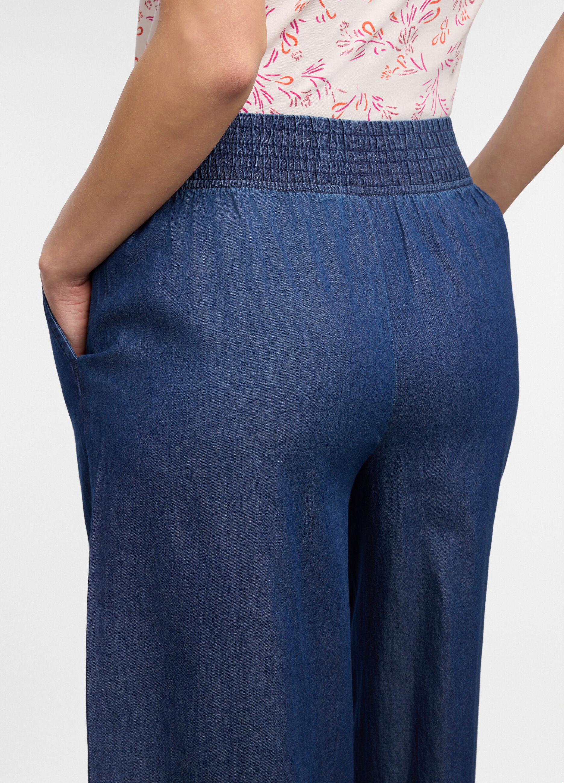 Jogger Fit Wide in cotone con vita elasticata donna_2