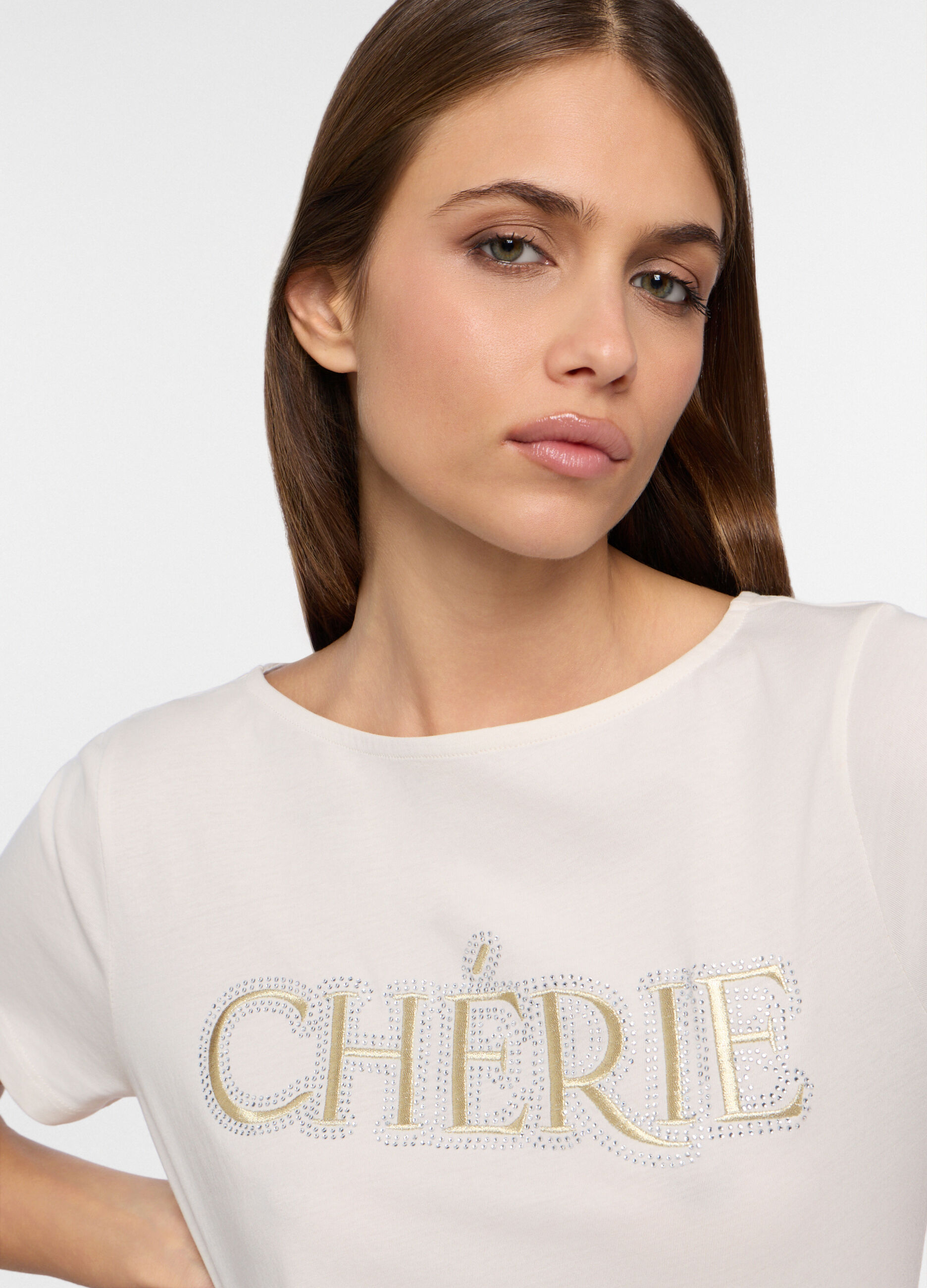 T-shirt con scollo a barchetta donna_2