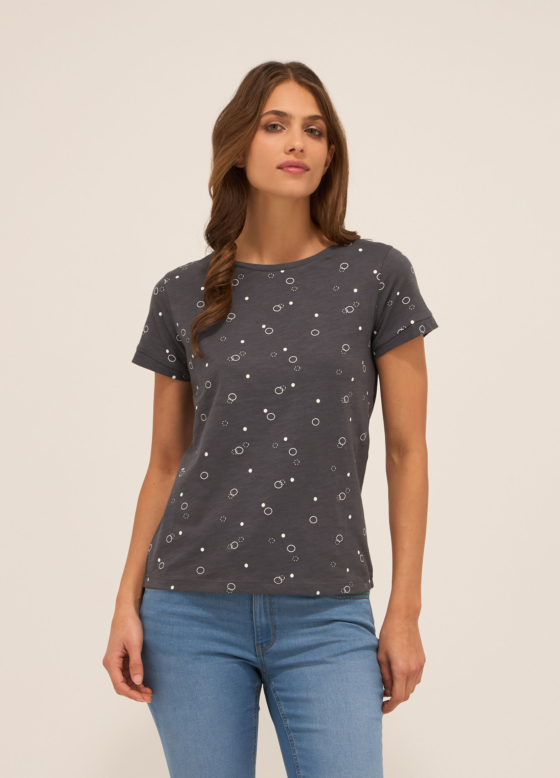 T-shirt in puro cotone donna_0