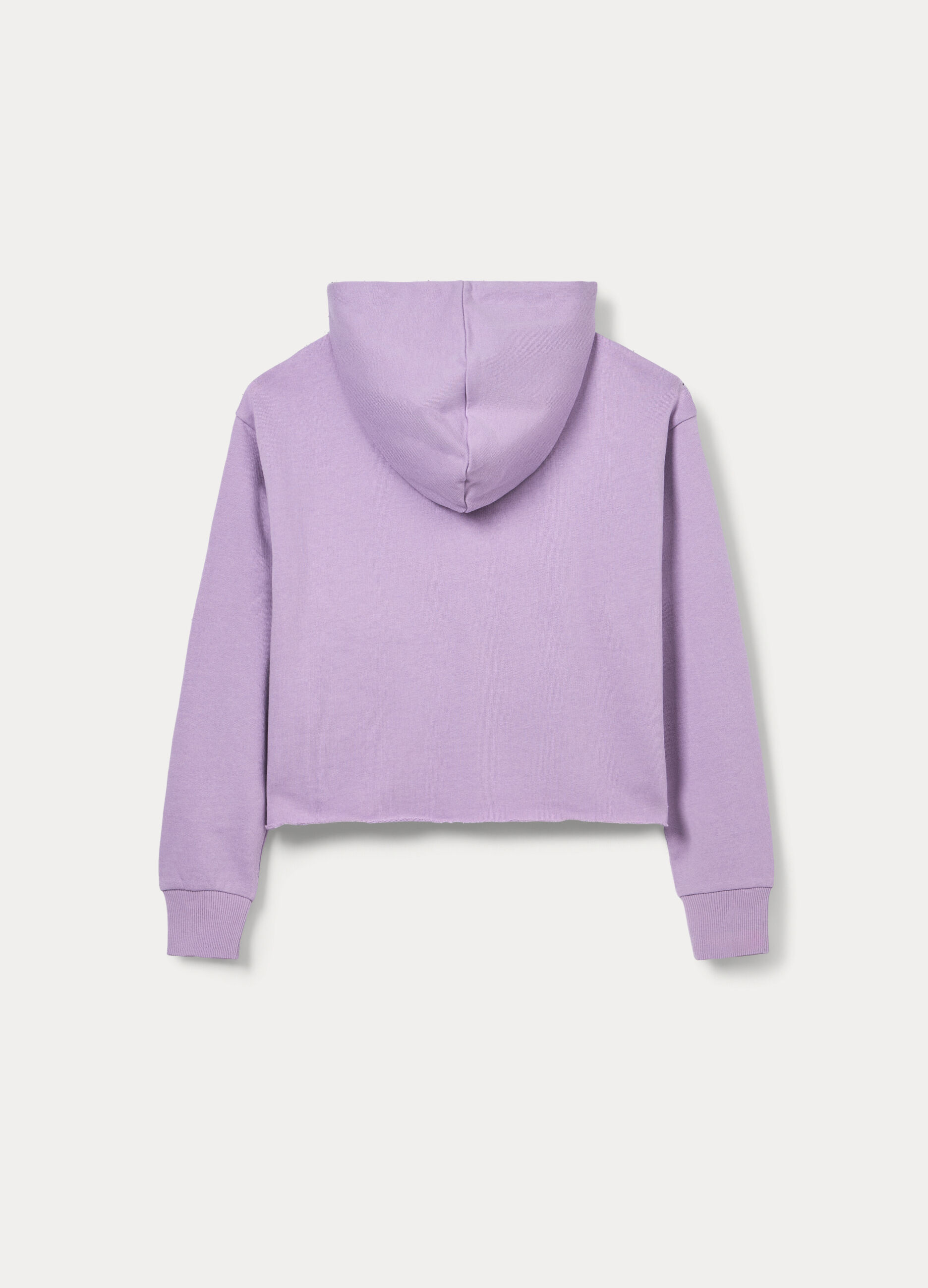 Felpa con cappuccio in french terry di puro cotone ragazza_1