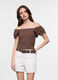 T-shirt con scollo dritto stretch donna_0
